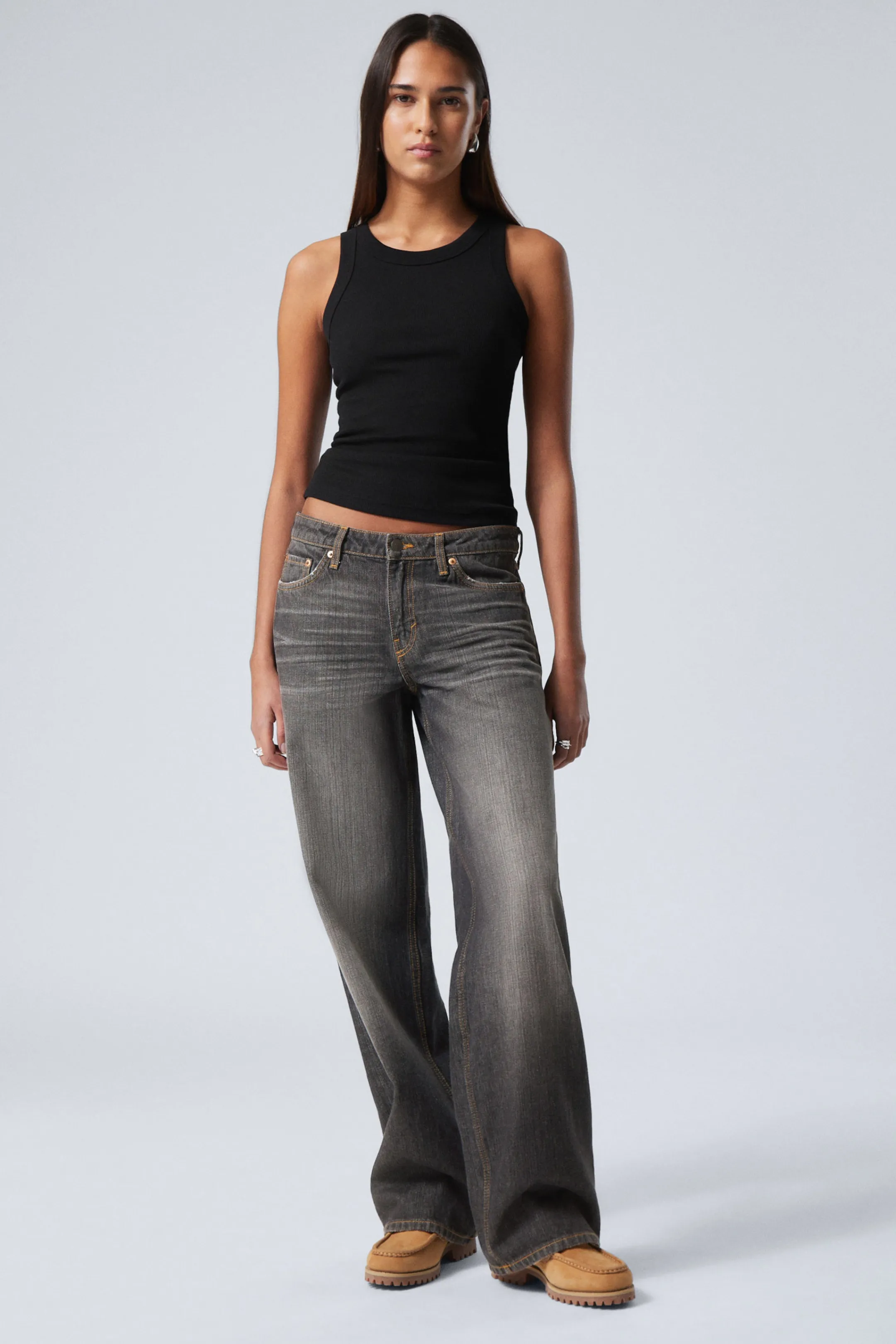 Weekday AMPLE LOW RISE LOOSE WIDE LEG JEANS>Women Jeans