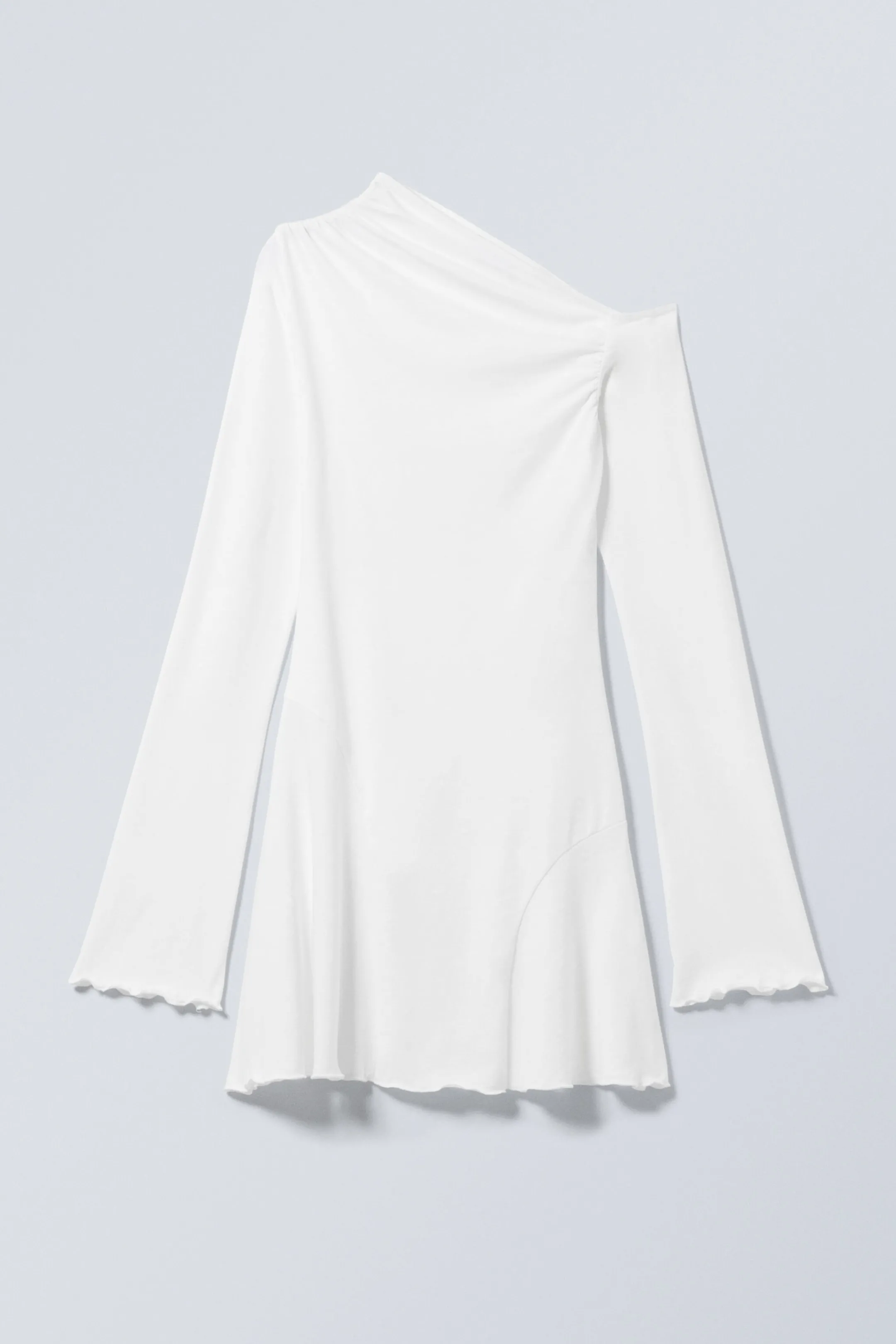 Weekday ASYMMETRIC COTTON MINI DRAPE DRESS>Women Dresses