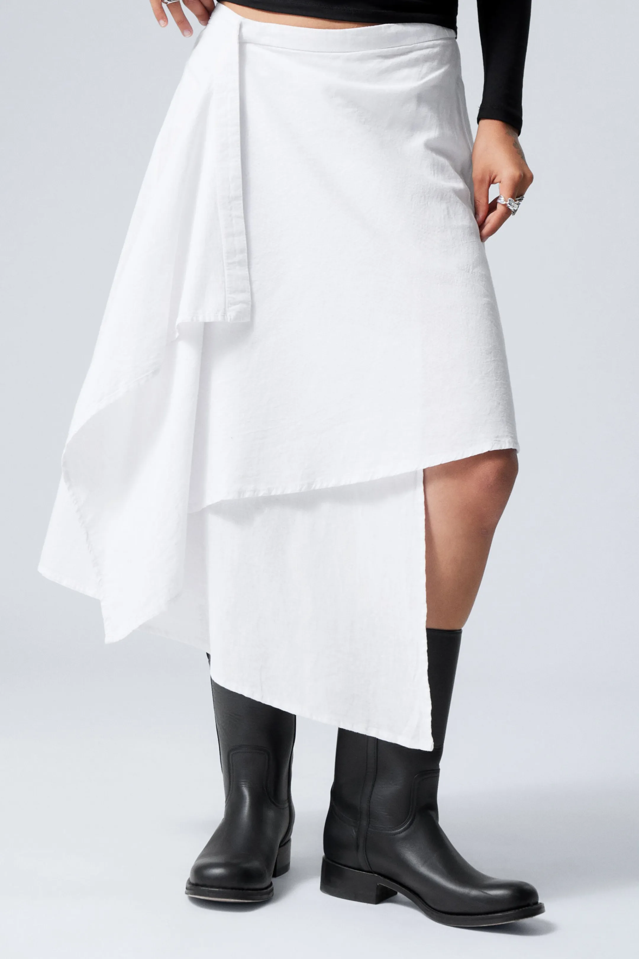 Weekday ASYMMETRIC LINEN BLEND WRAP SKIRT>Women Skirts