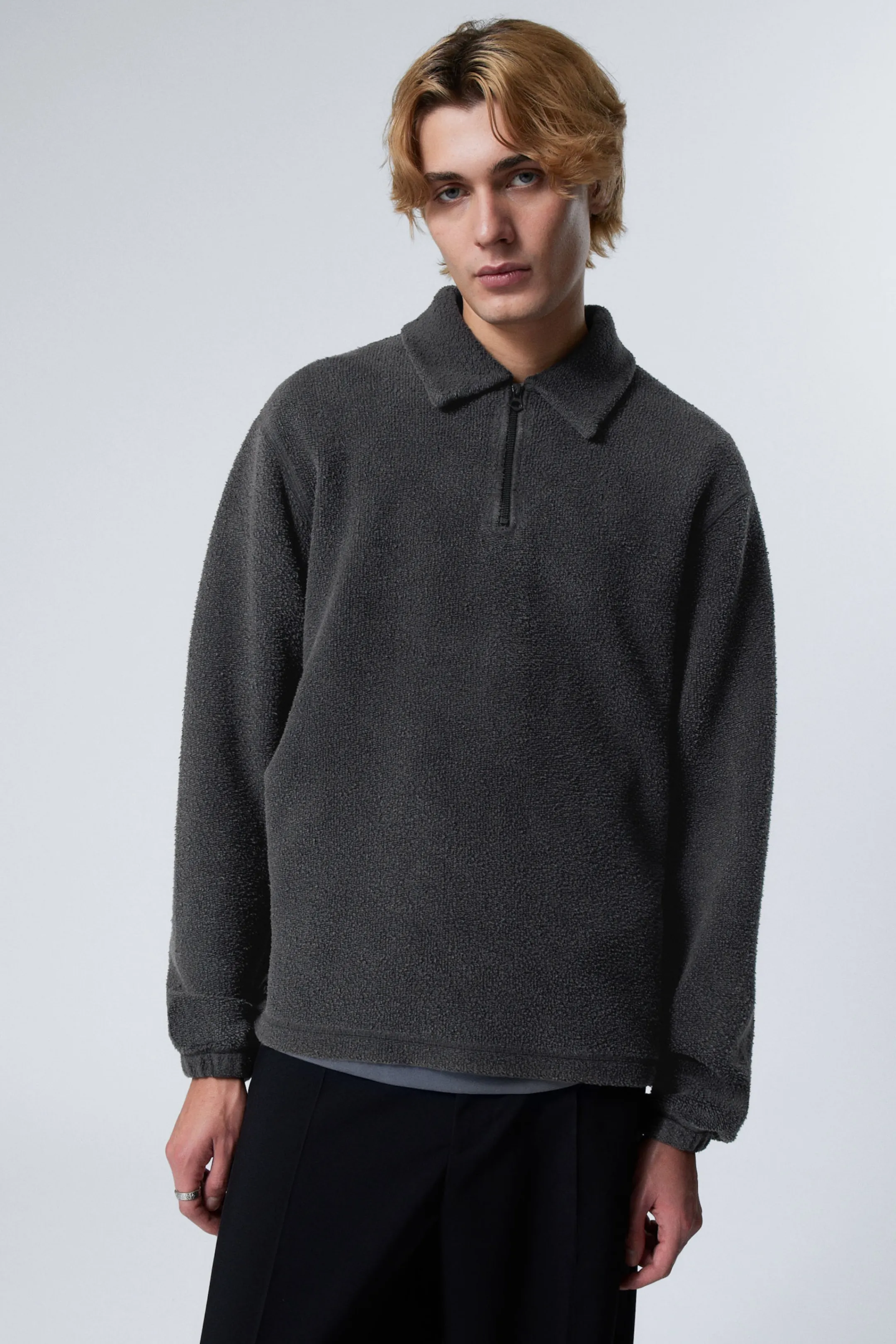 Weekday BOXY HALF-ZIP FLEECE SWEATSHIRT> Sweatshirts