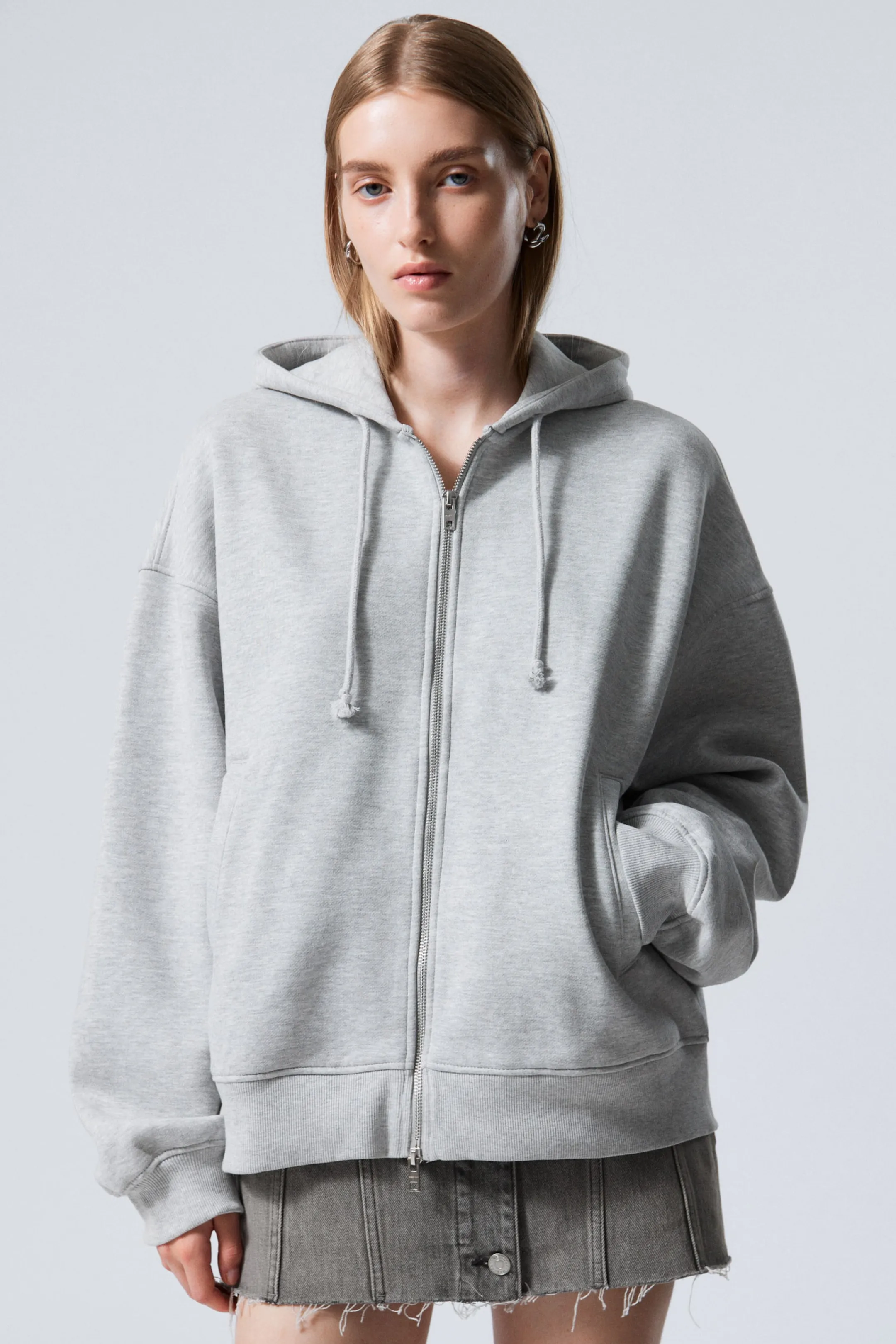 Weekday BOXY HEAVY ZIP HOODIE>Women Hoodies | Basics