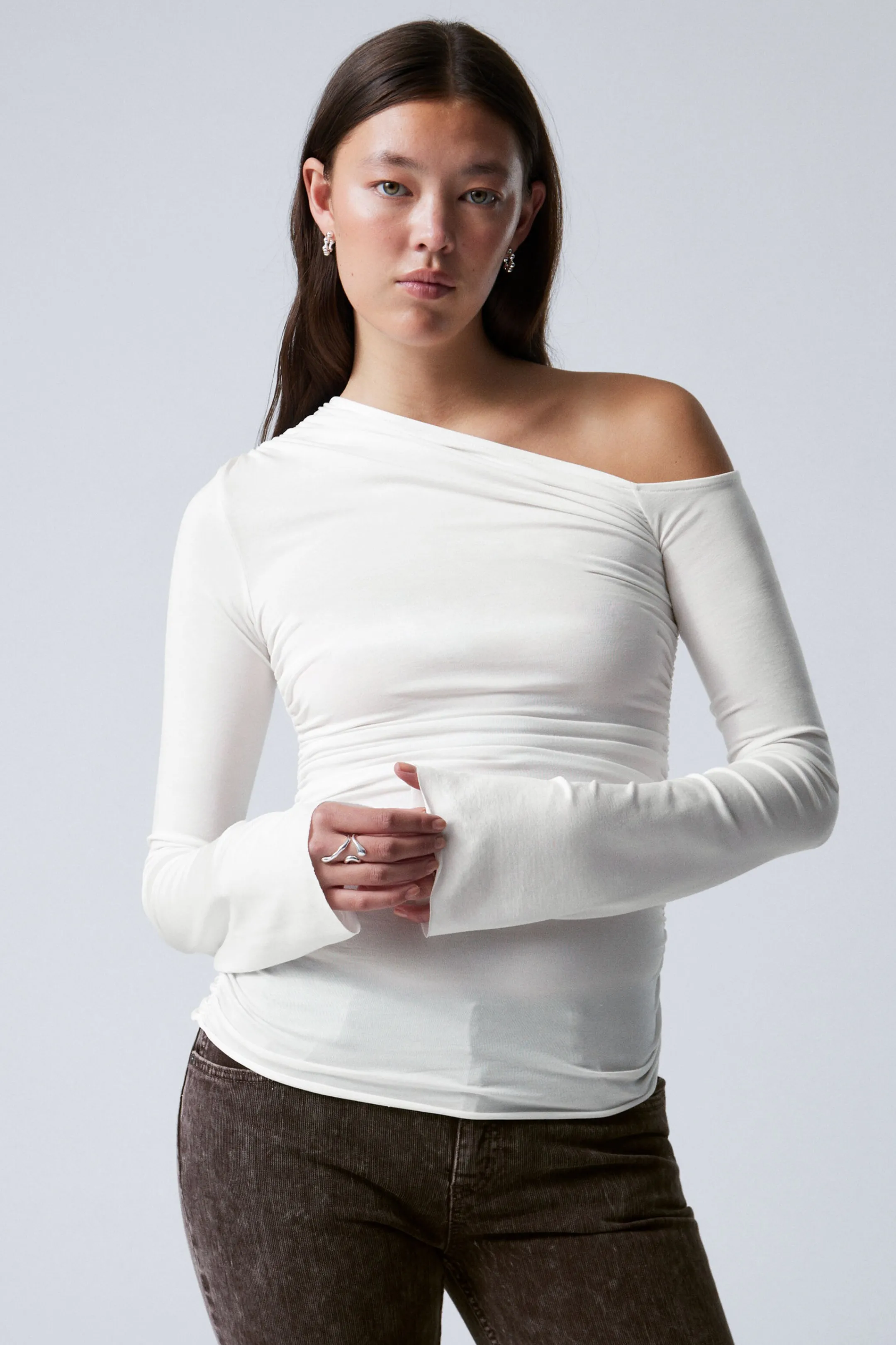 Weekday DRAPE ASYMMETRIC LYOCELL TOP>Women Tops