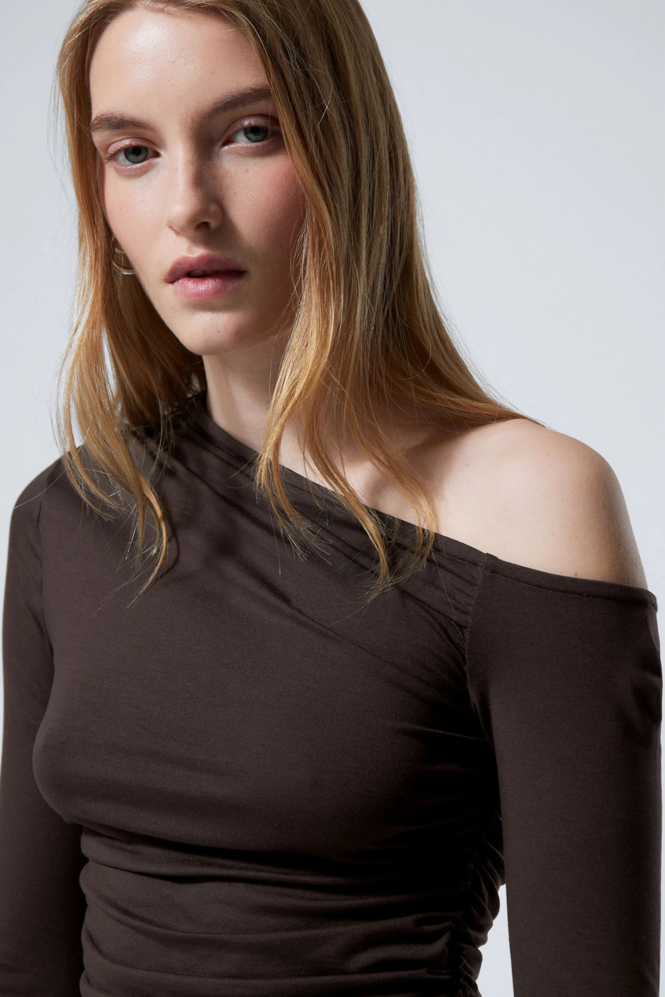 Weekday DRAPE ASYMMETRIC LYOCELL TOP>Women Tops