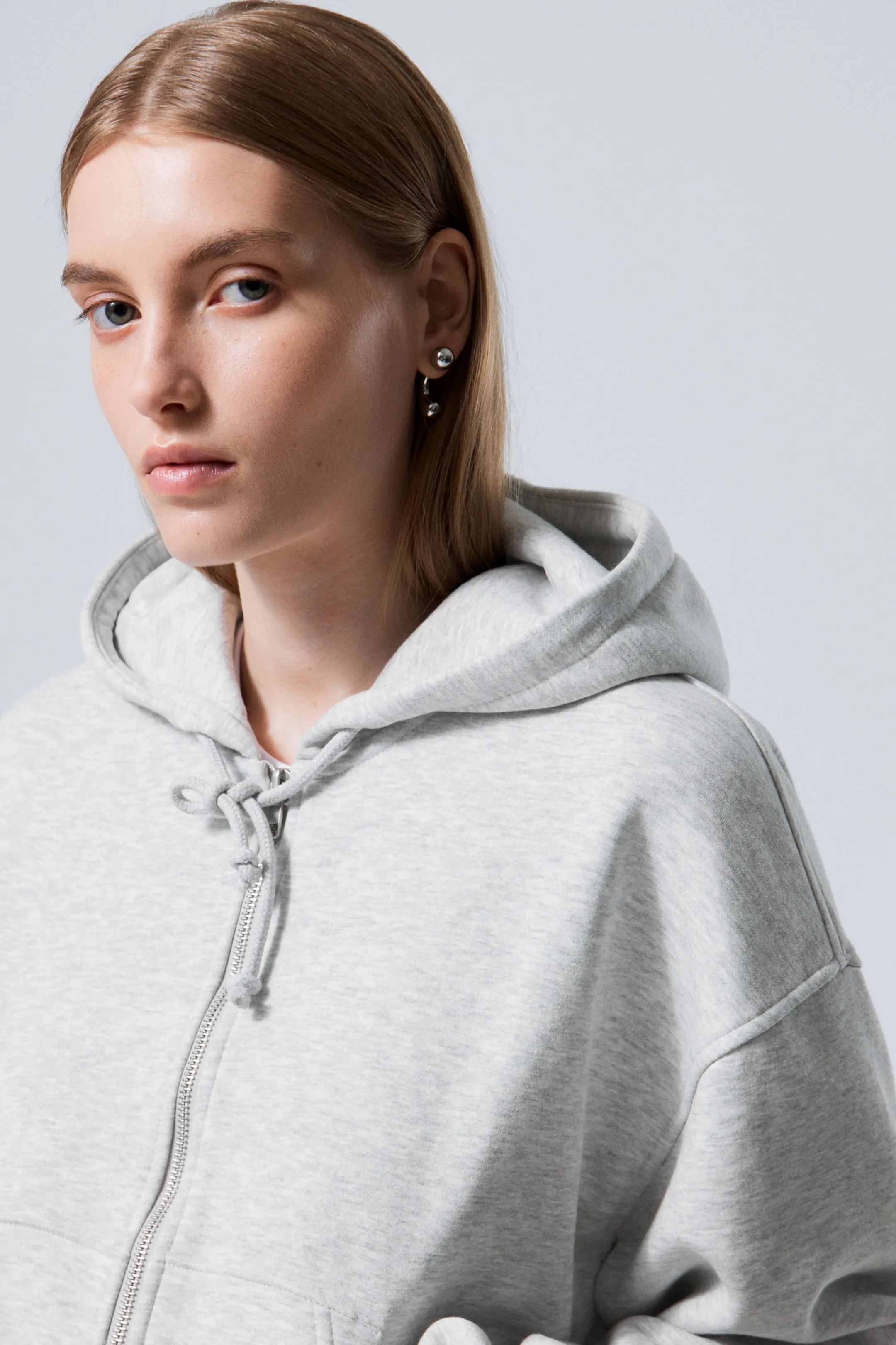 Weekday ESSENCE BOXY ZIP HOODIE>Women Hoodies | Basics