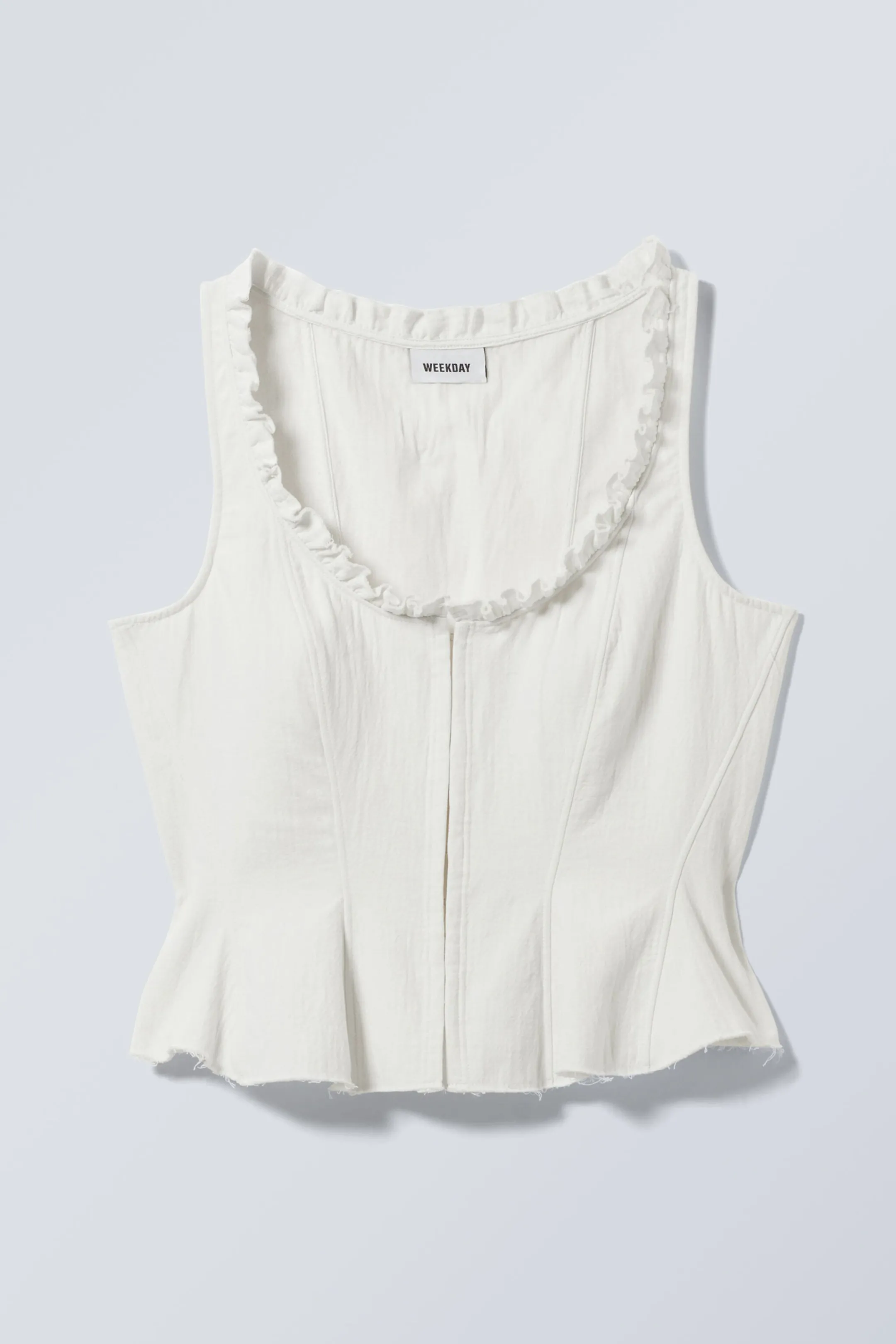 Weekday FITTED TWILL CORSET TOP>Women Tops