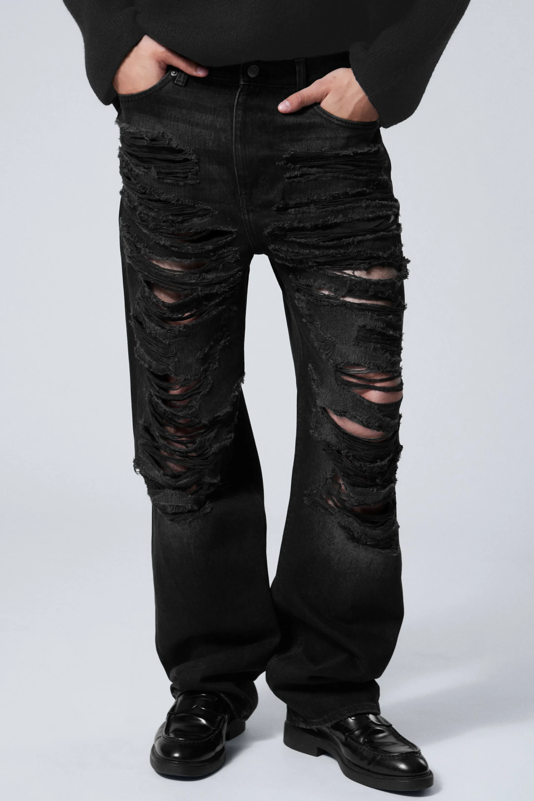 Weekday GALAXY LOOSE STRAIGHT DISTRESSED JEANS> Jeans