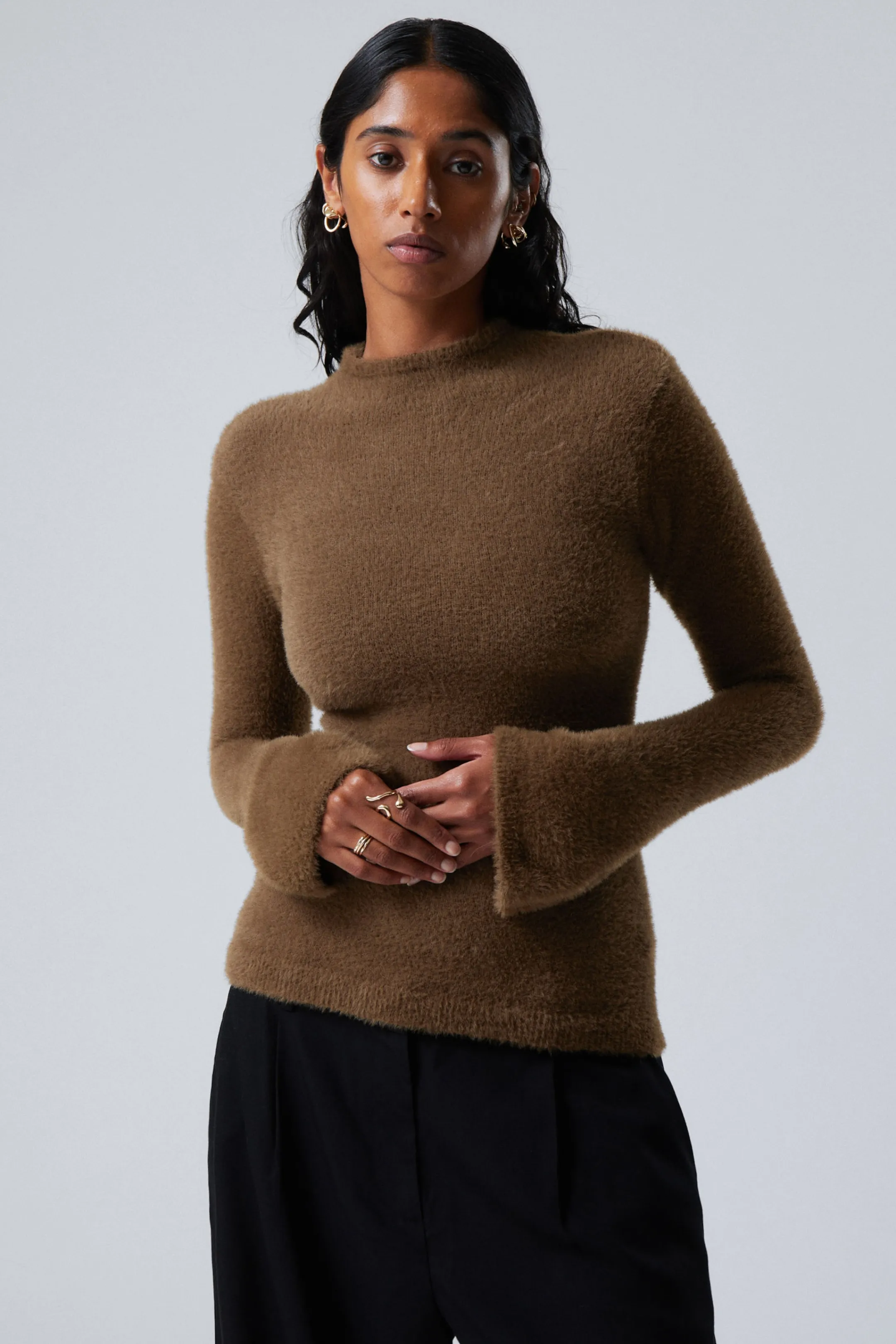 Weekday HAIRY MOCK NECK SWEATER>Women Knitwear