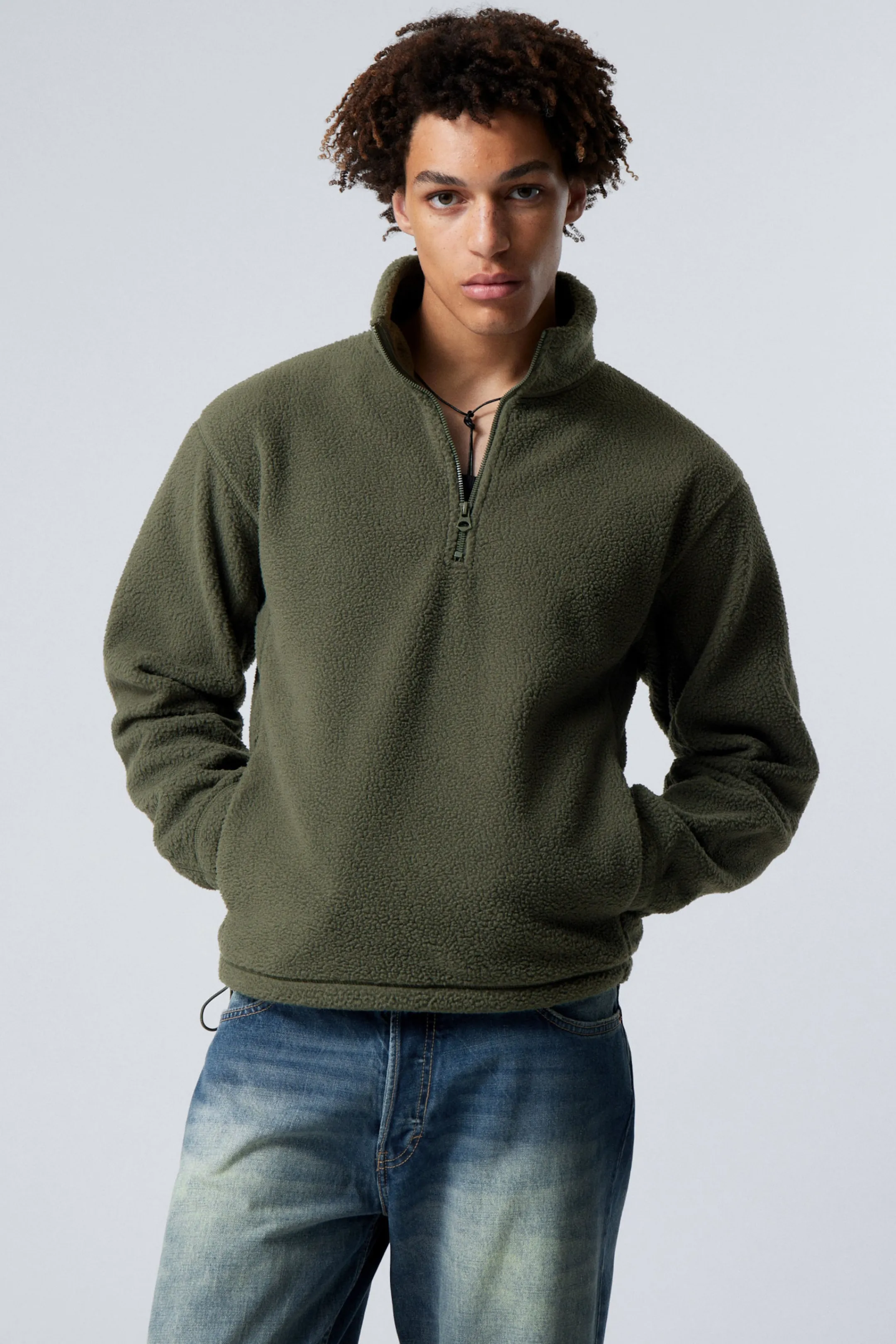 Weekday HALF-ZIP FLEECE SWEATSHIRT> Sweatshirts