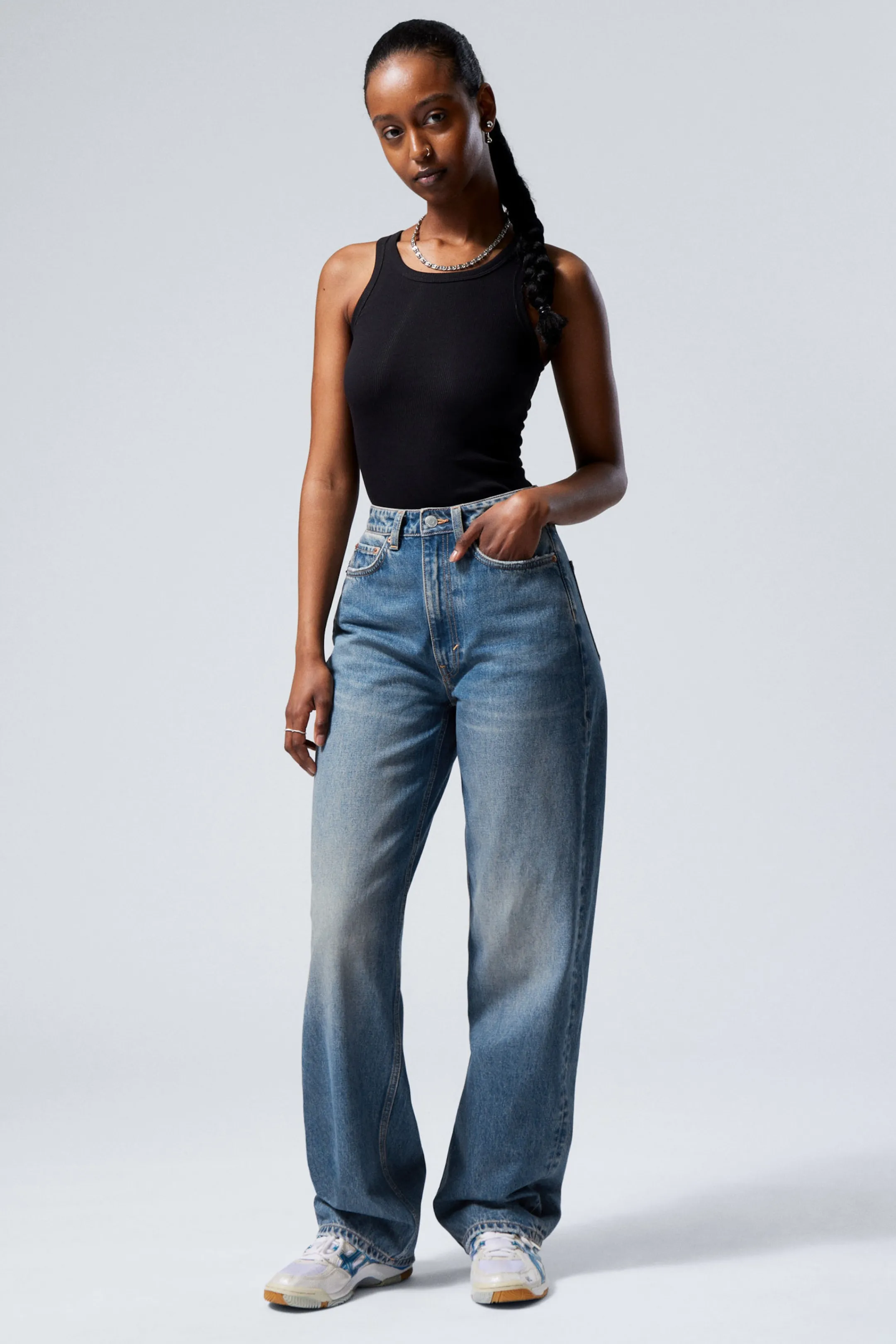 Weekday HALO CURVE HIGH WAISTED REGULAR WIDE LEG JEANS>Women Jeans