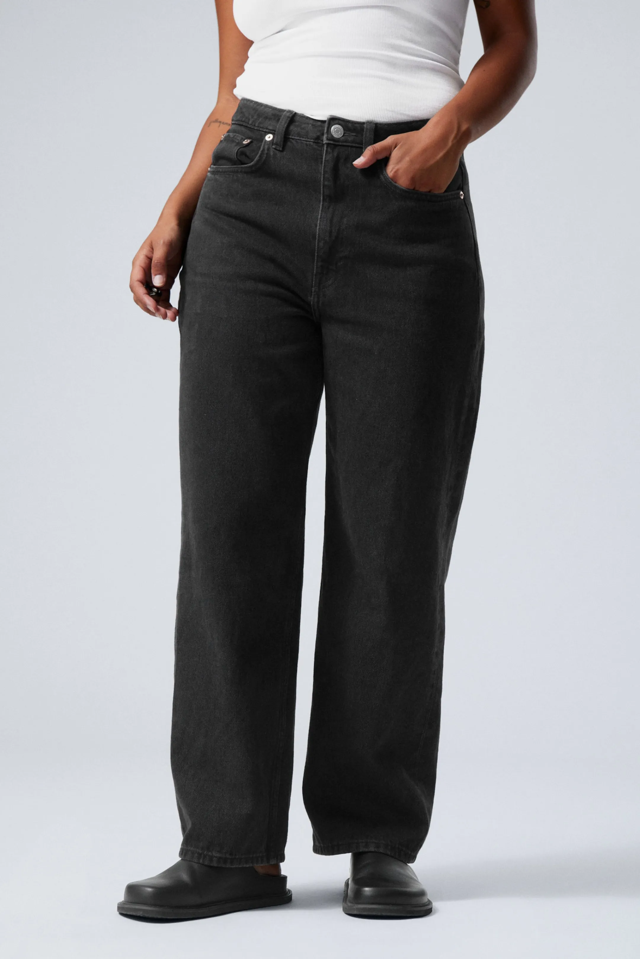 Weekday HALO CURVE HIGH WAISTED REGULAR WIDE LEG JEANS>Women Jeans