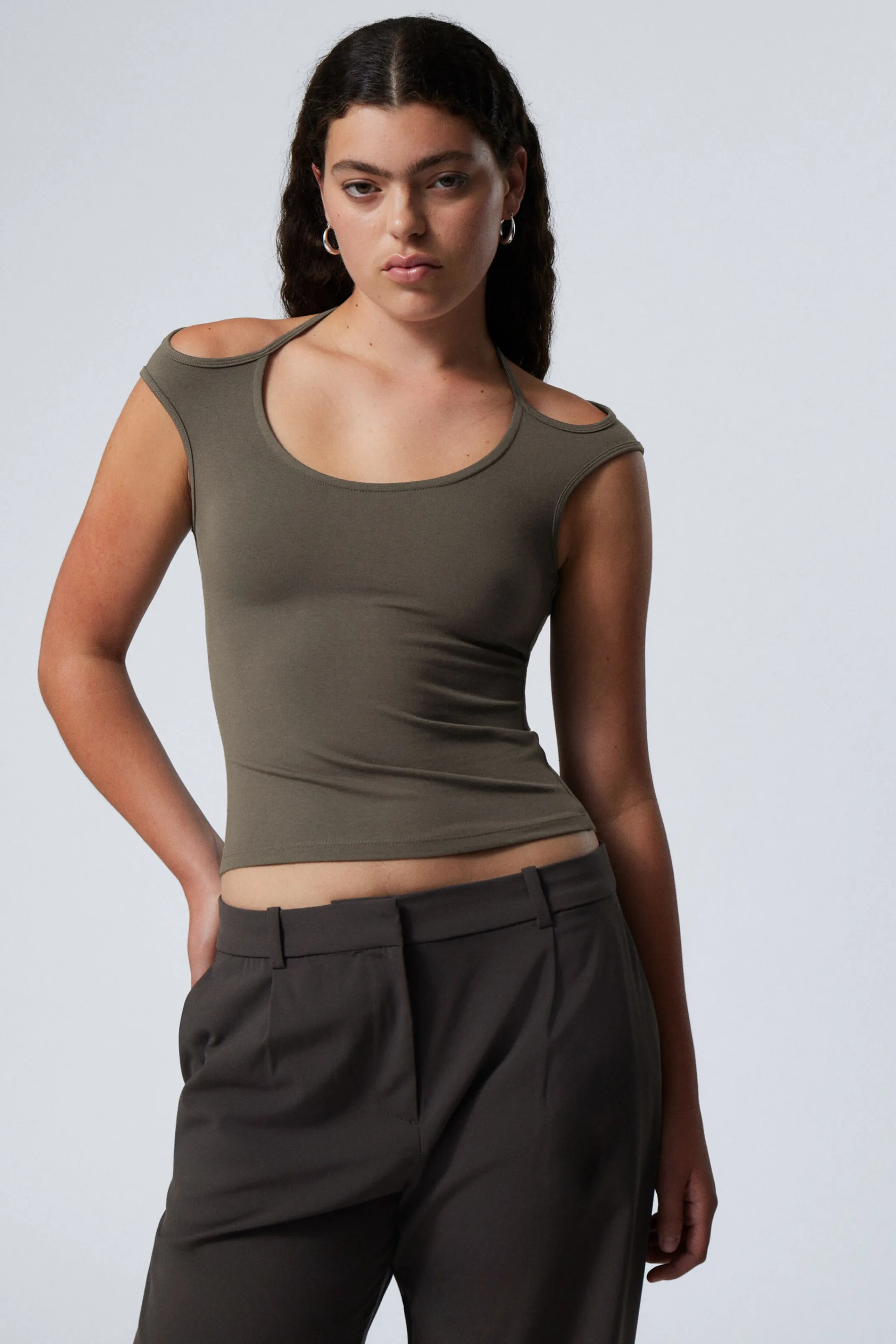 Weekday HALTERNECK SHORT SLEEVE TOP>Women Tops