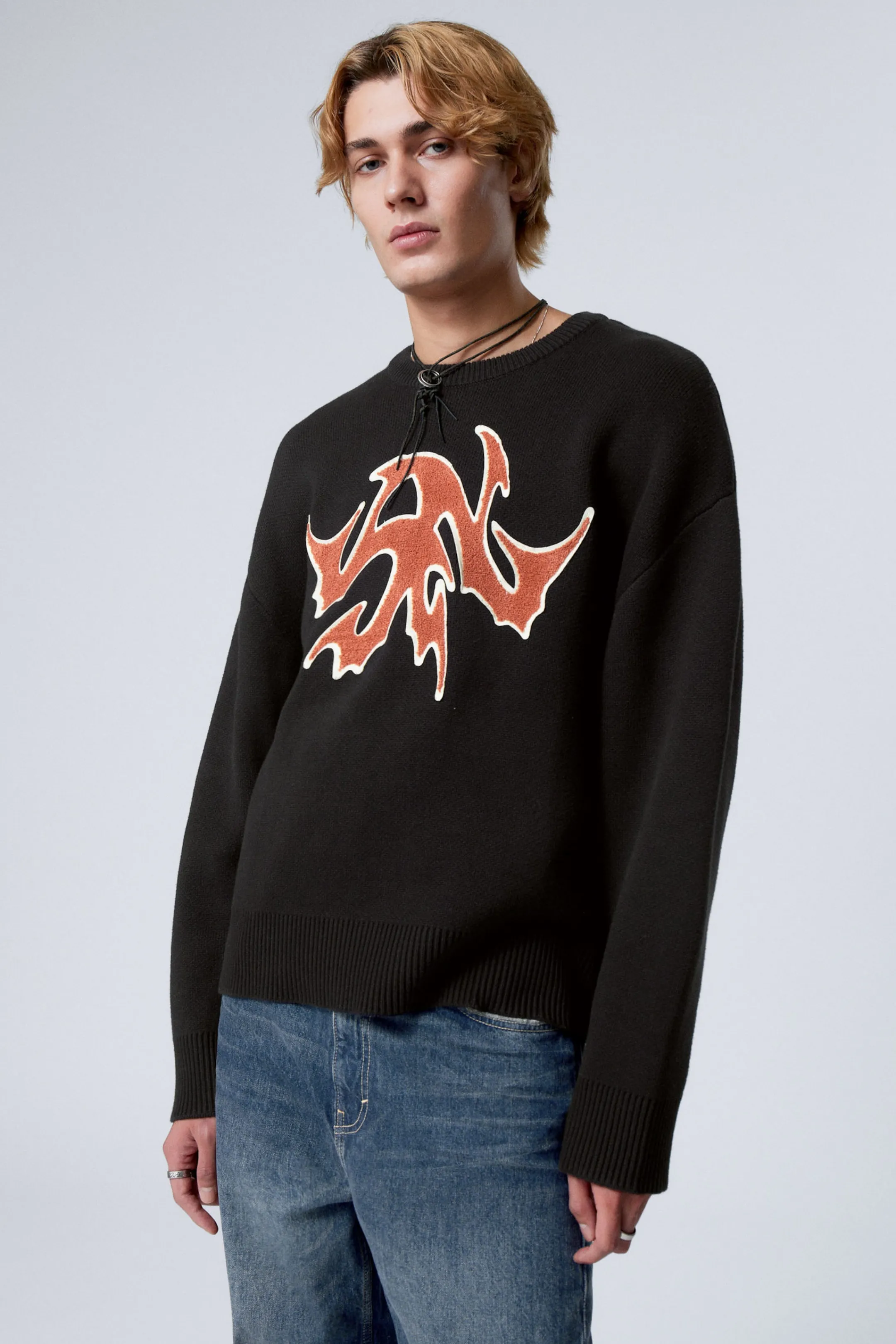 Weekday HEAVY-KNIT PATCH PRINT SWEATER> Graphics | Knitwear