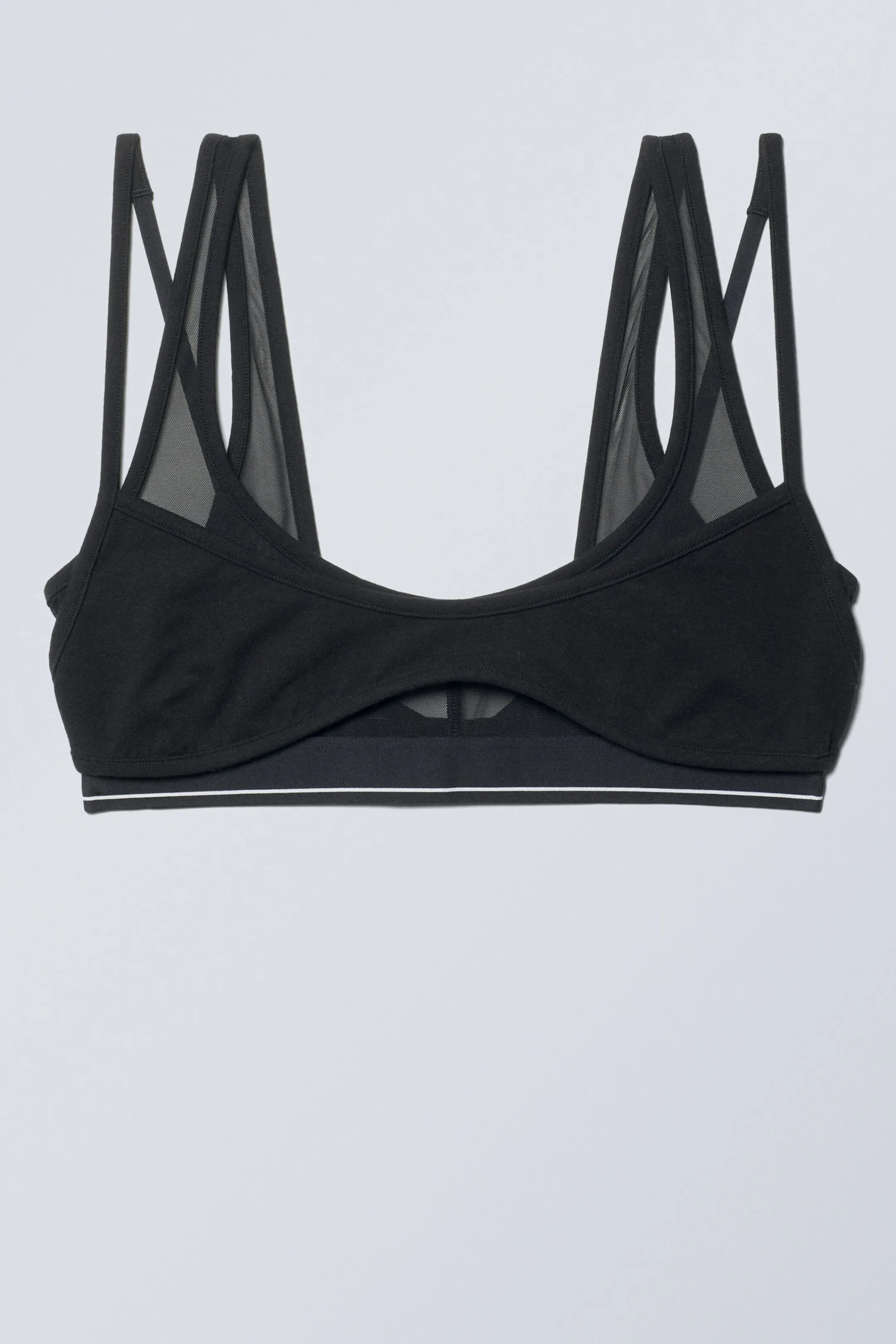 Weekday LAYERED COTTON MESH BRA>Women Underwear