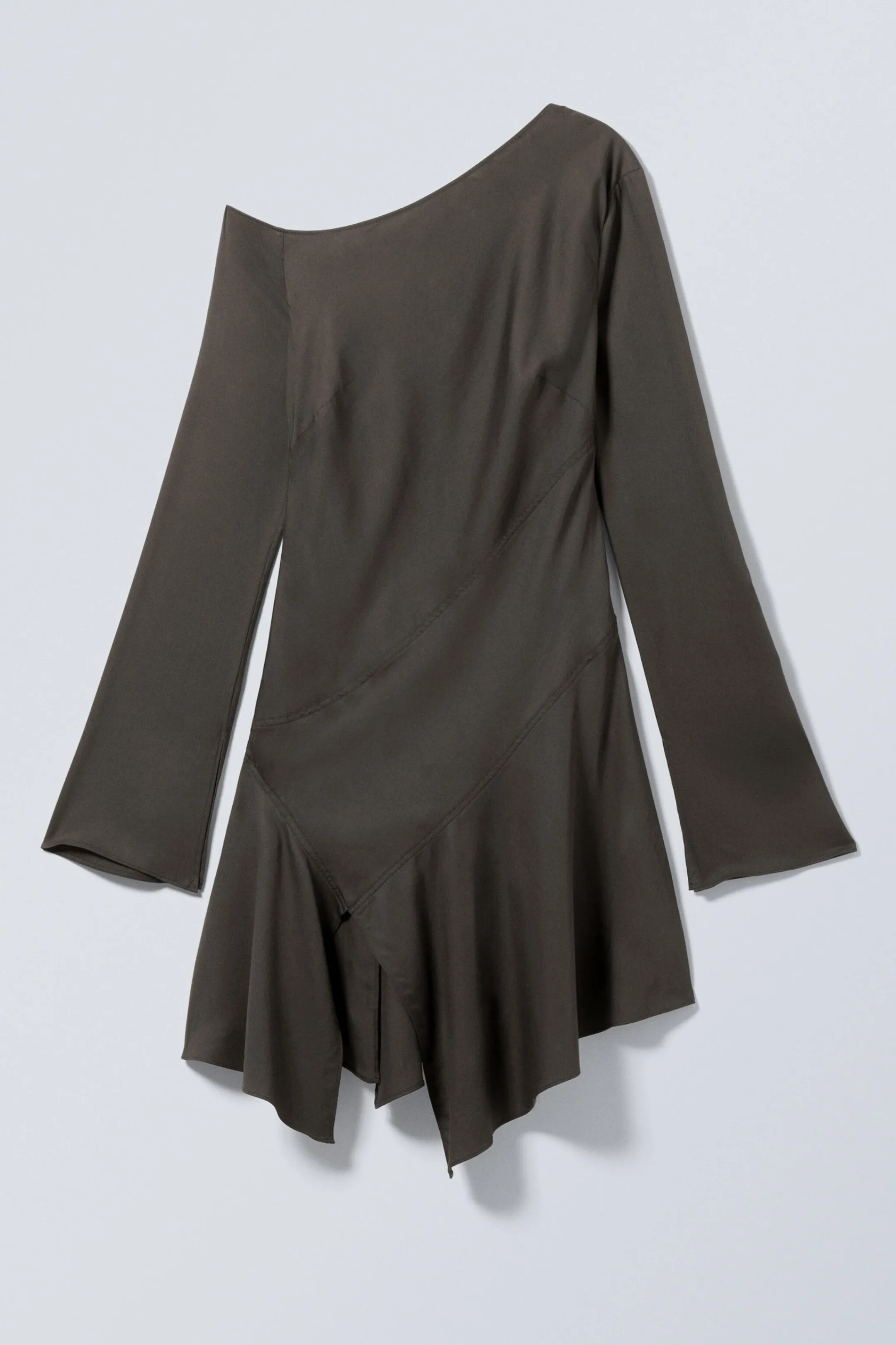 Weekday LONG-SLEEVED ASYMMETRIC MINI DRESS>Women Dresses