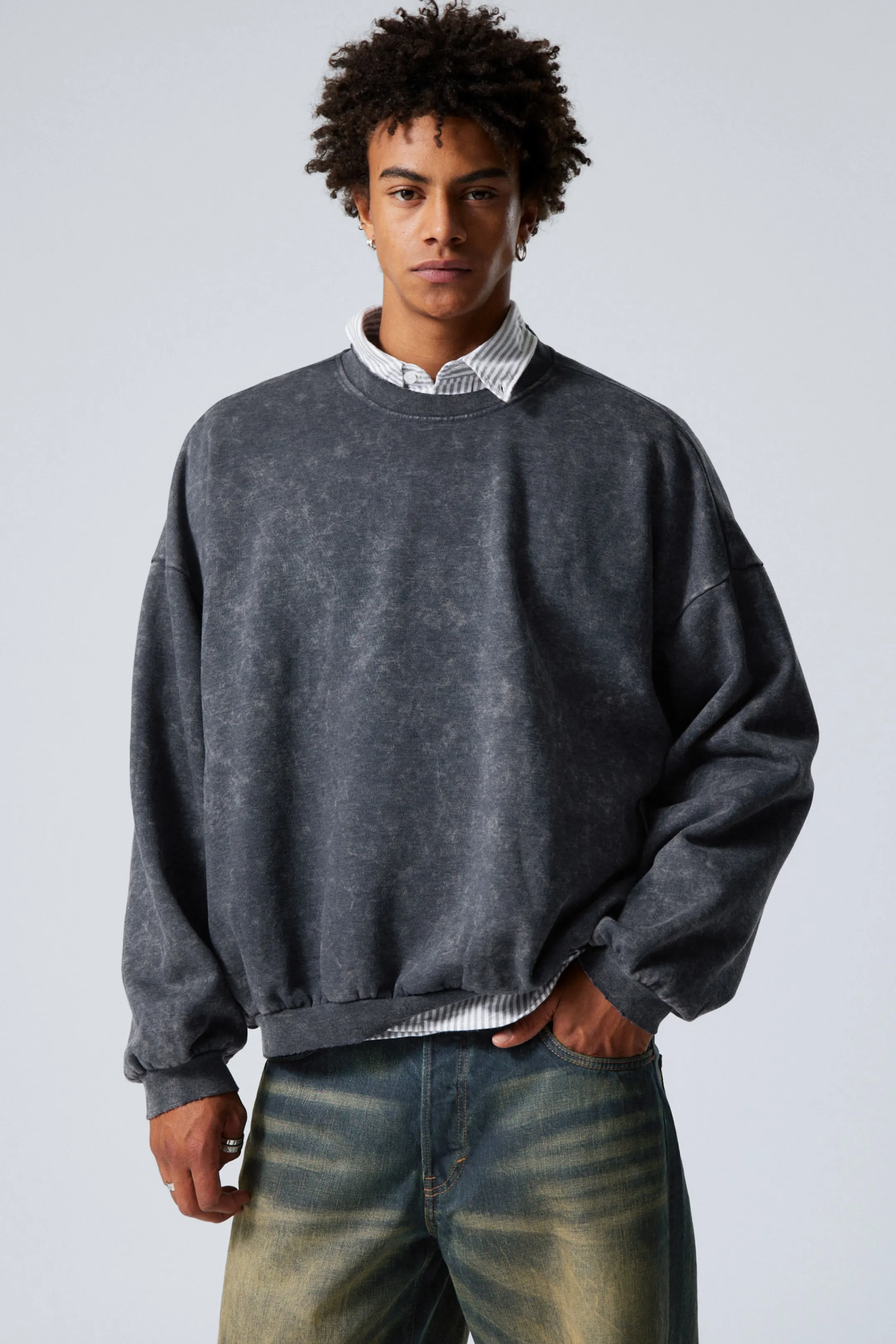 Weekday LONG-SLEEVED OVERSIZED SLOUCHY SWEATSHIRT> Sweatshirts