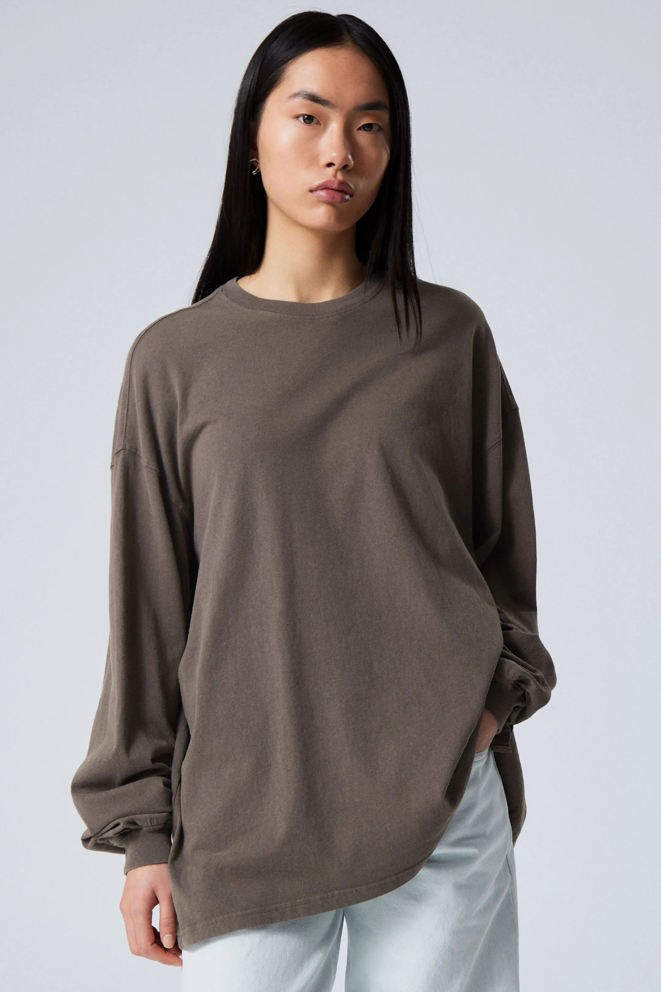 Weekday LONG-SLEEVED OVERSIZED T-SHIRT>Women Basics | Tops