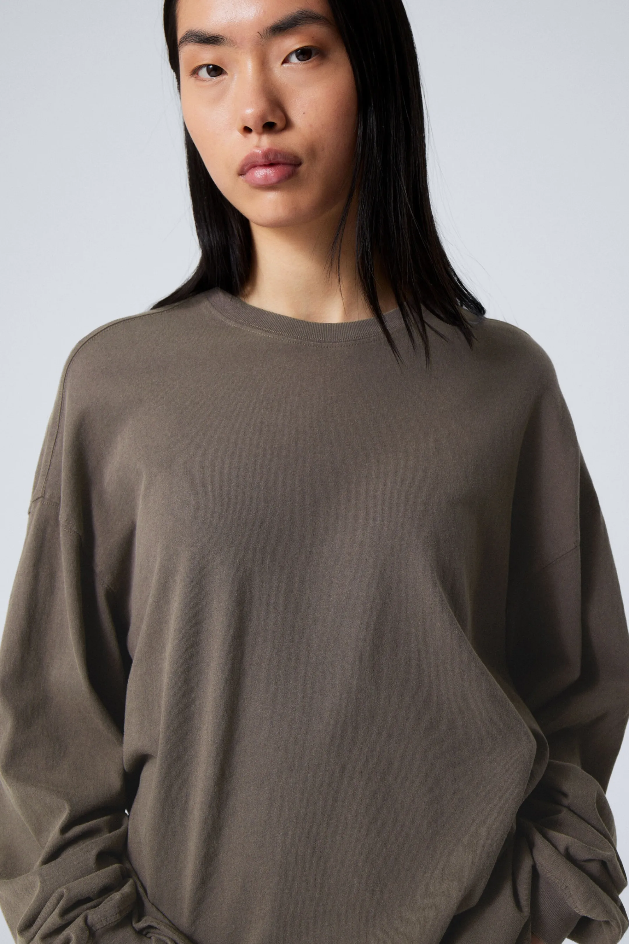 Weekday LONG-SLEEVED OVERSIZED T-SHIRT>Women Basics | Tops