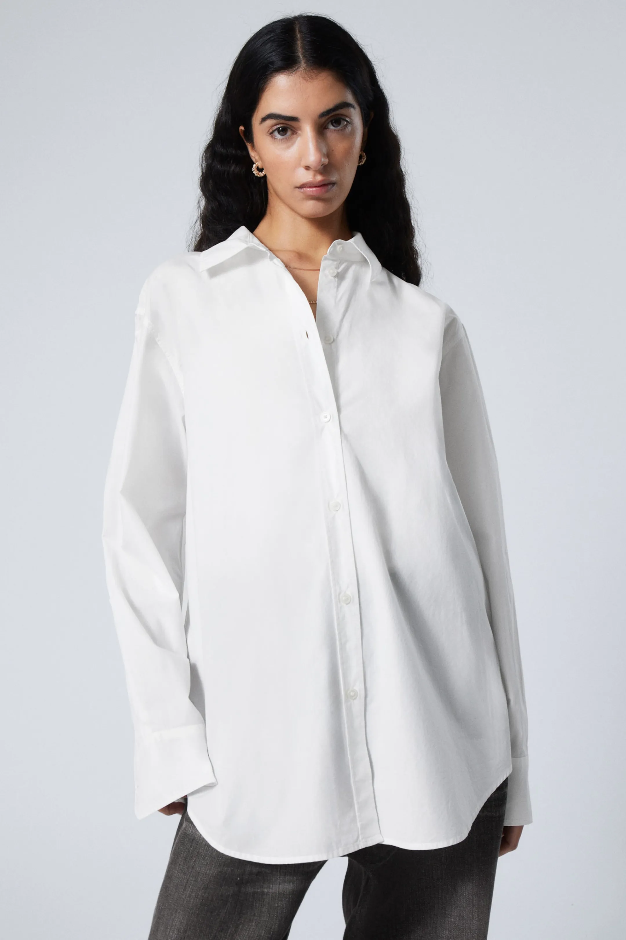 Weekday LONG-SLEEVED OXFORD COTTON SHIRT>Women Blouses & Shirts