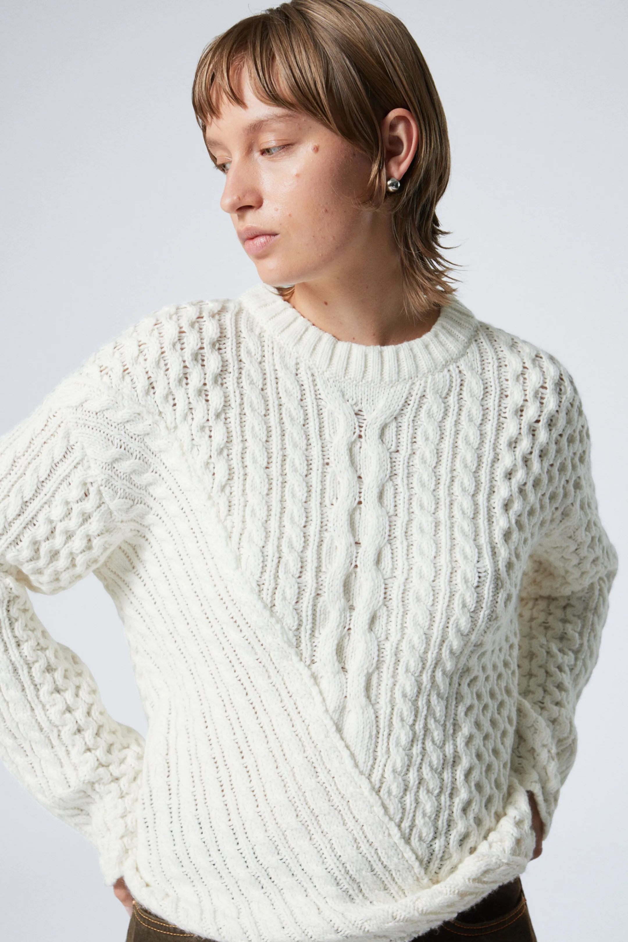 Weekday LOOSE CABLE-KNIT SWEATER>Women Knitwear