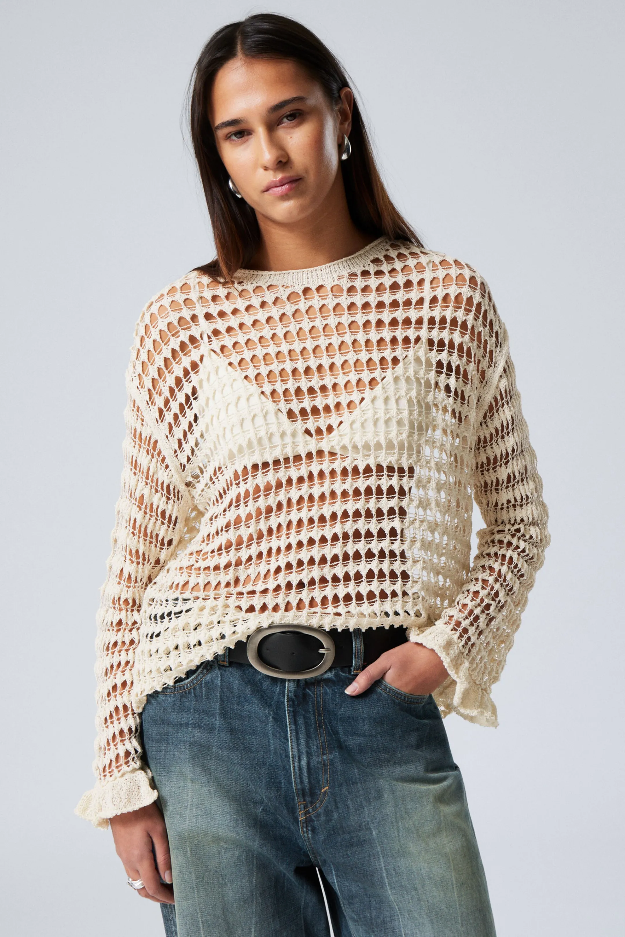 Weekday LOOSE FIT OPEN-KNIT SWEATER>Women Knitwear