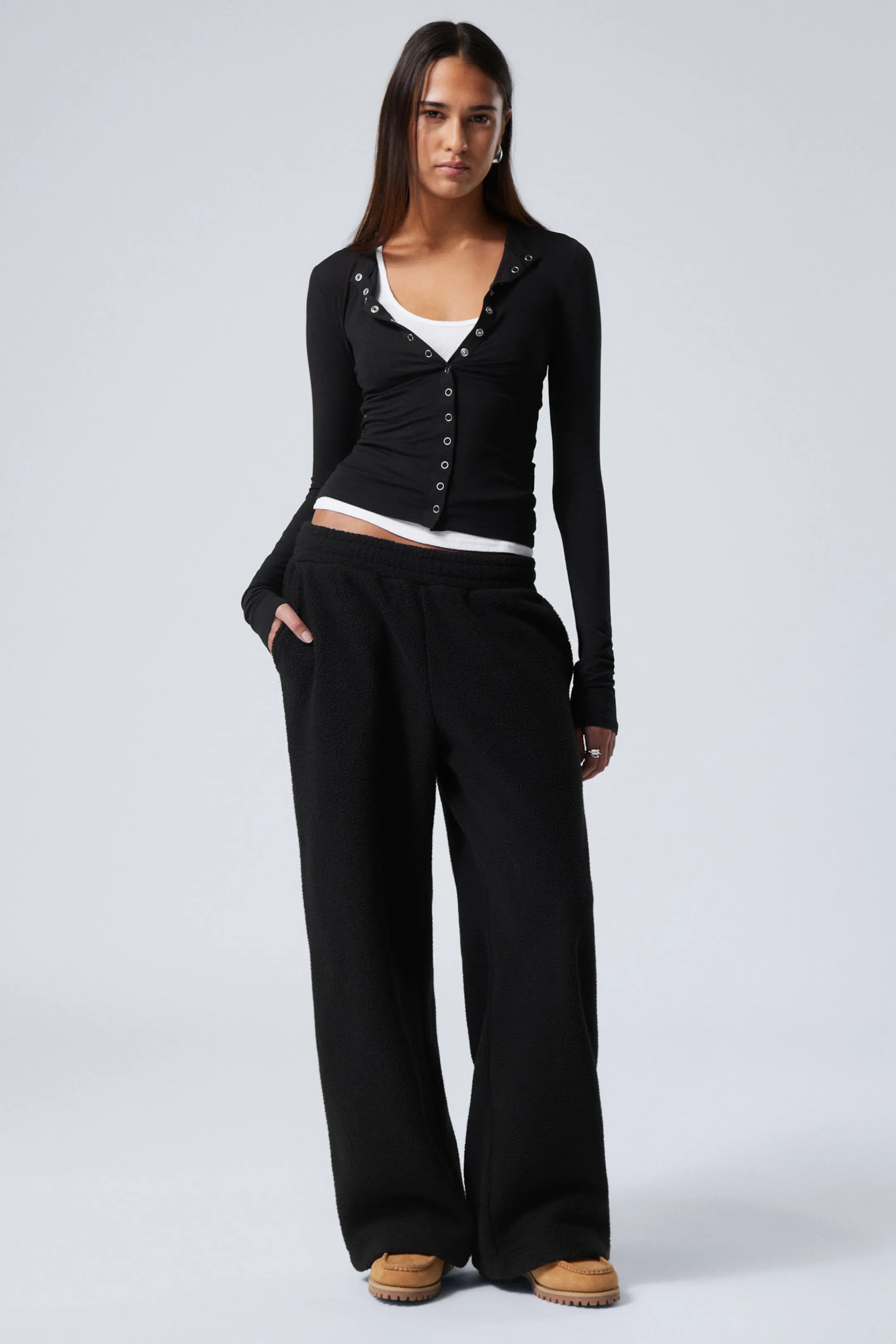 Weekday LOOSE FLEECE TROUSERS>Women Trousers