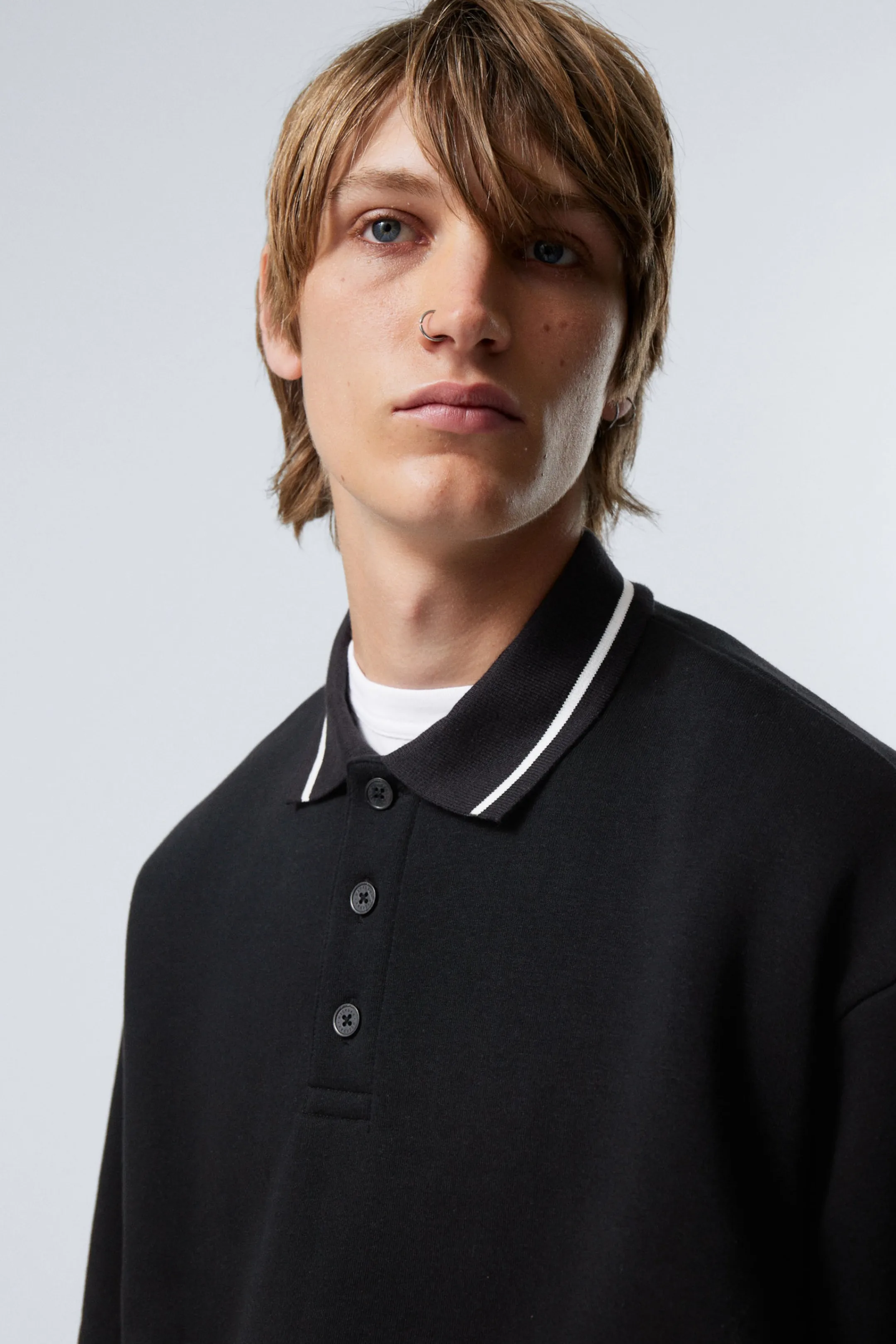 Weekday LOOSE POLO SWEATSHIRT> Knitwear