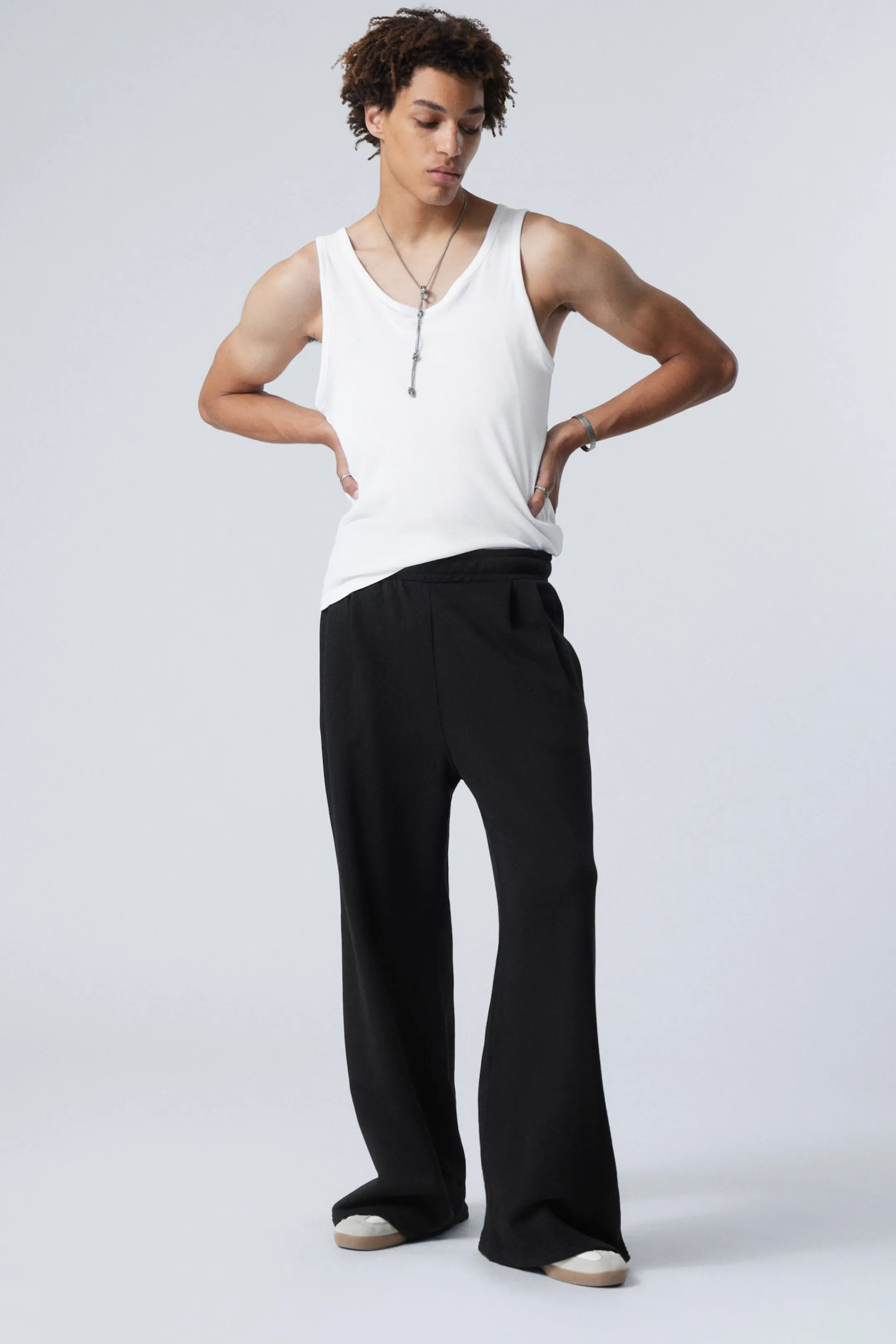 Weekday LOOSE WIDE HEAVYWEIGHT SWEATPANTS> Basics | Trousers