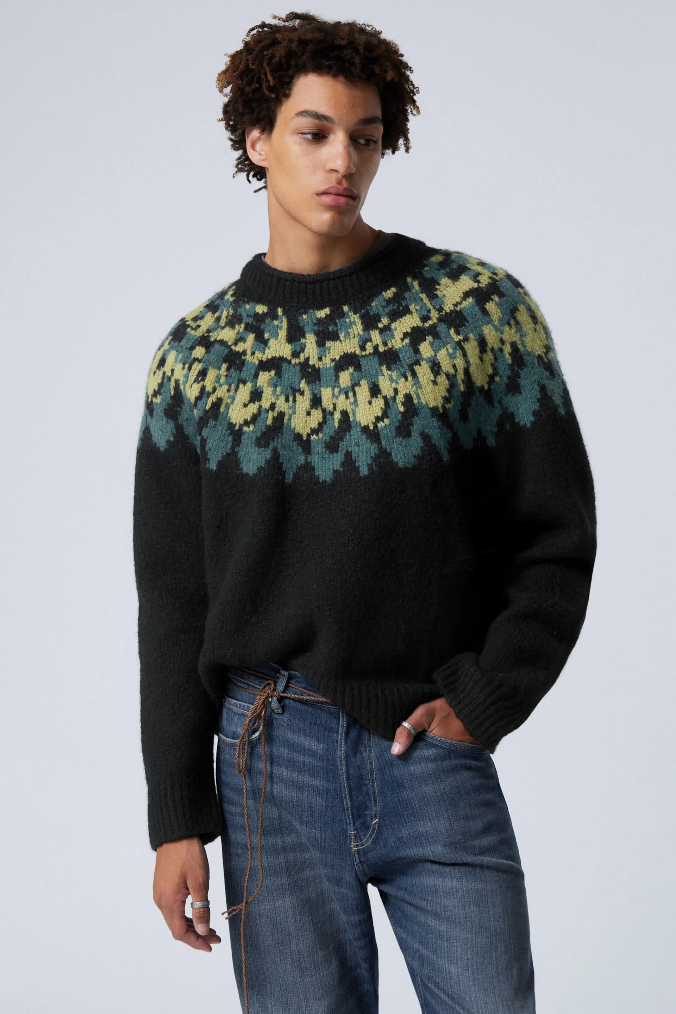 Weekday OVERSIZED KNITTED WOOL-BLEND RAGLAN SWEATER> Knitwear