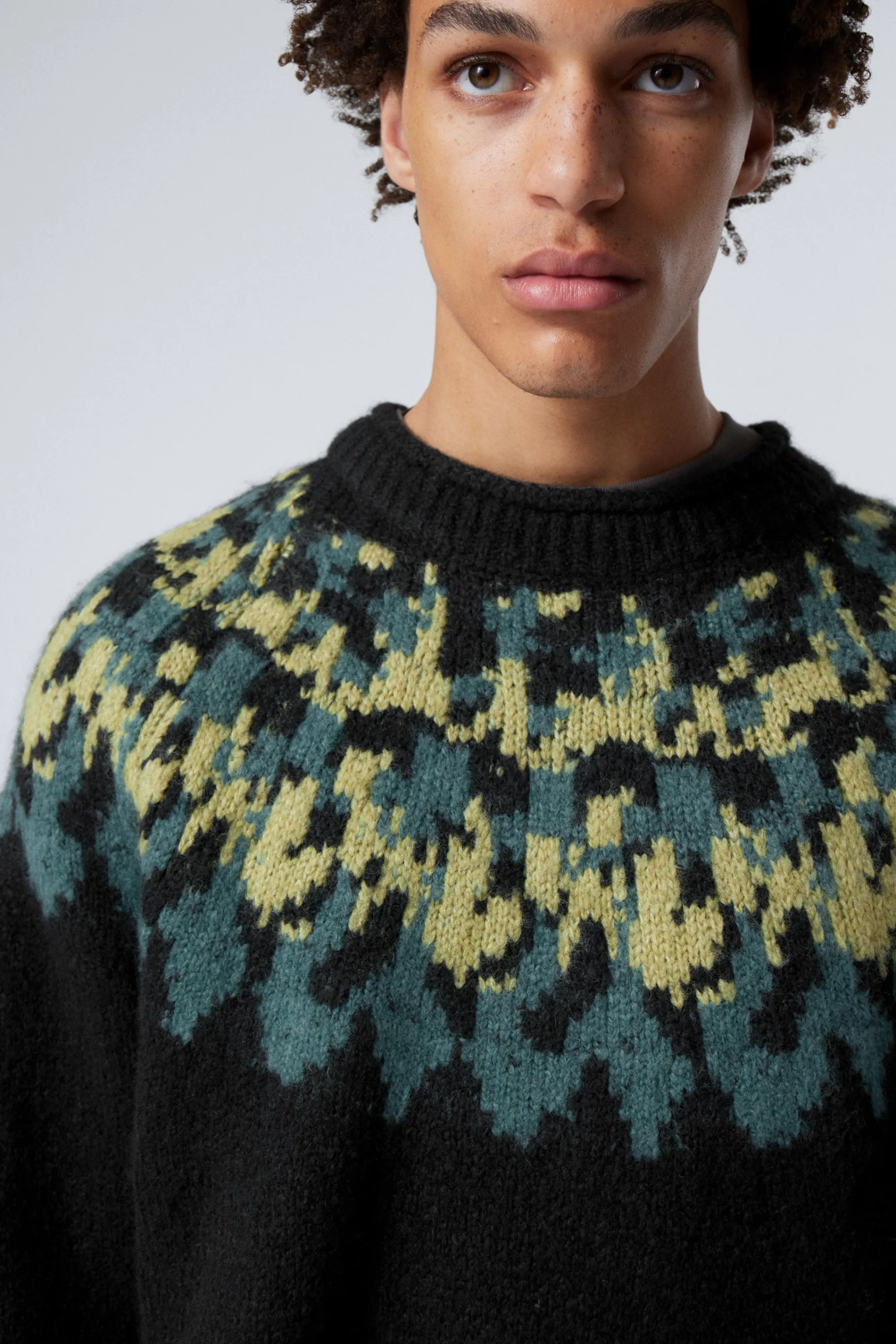 Weekday OVERSIZED KNITTED WOOL-BLEND RAGLAN SWEATER> Knitwear