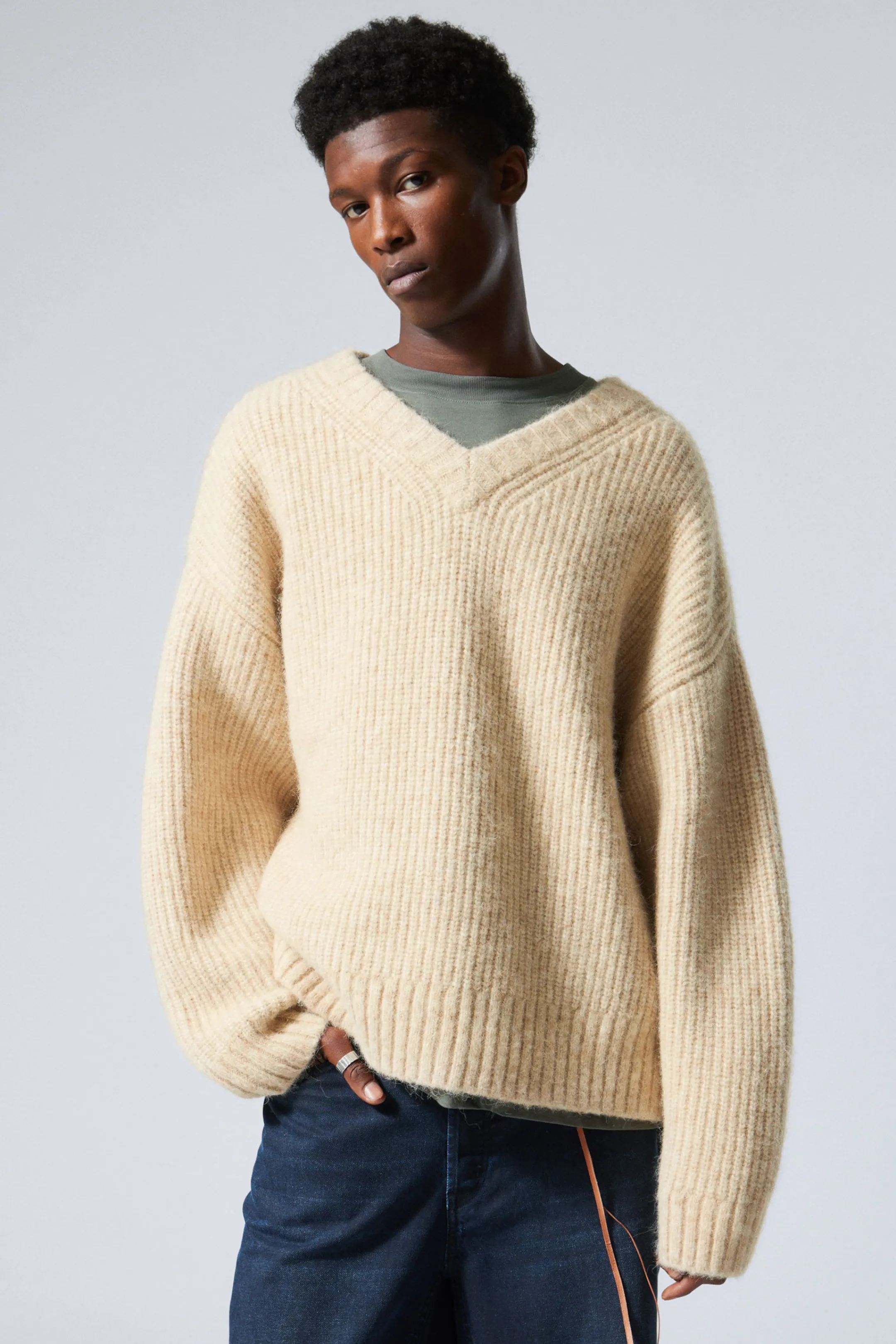 Weekday OVERSIZED KNITTED WOOL-BLEND SWEATER> Knitwear