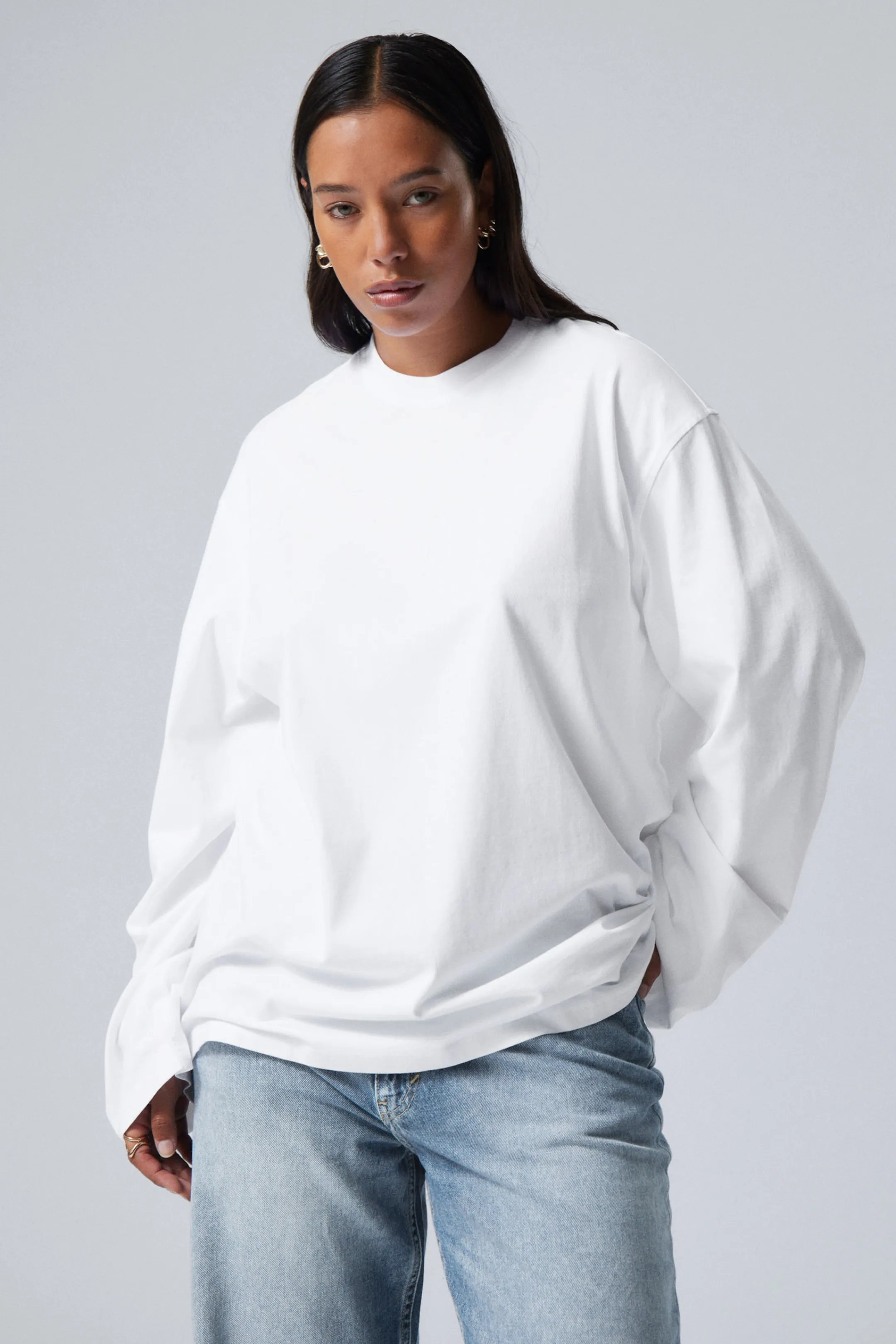 Weekday OVERSIZED LONG SLEEVE T-SHIRT>Women Basics