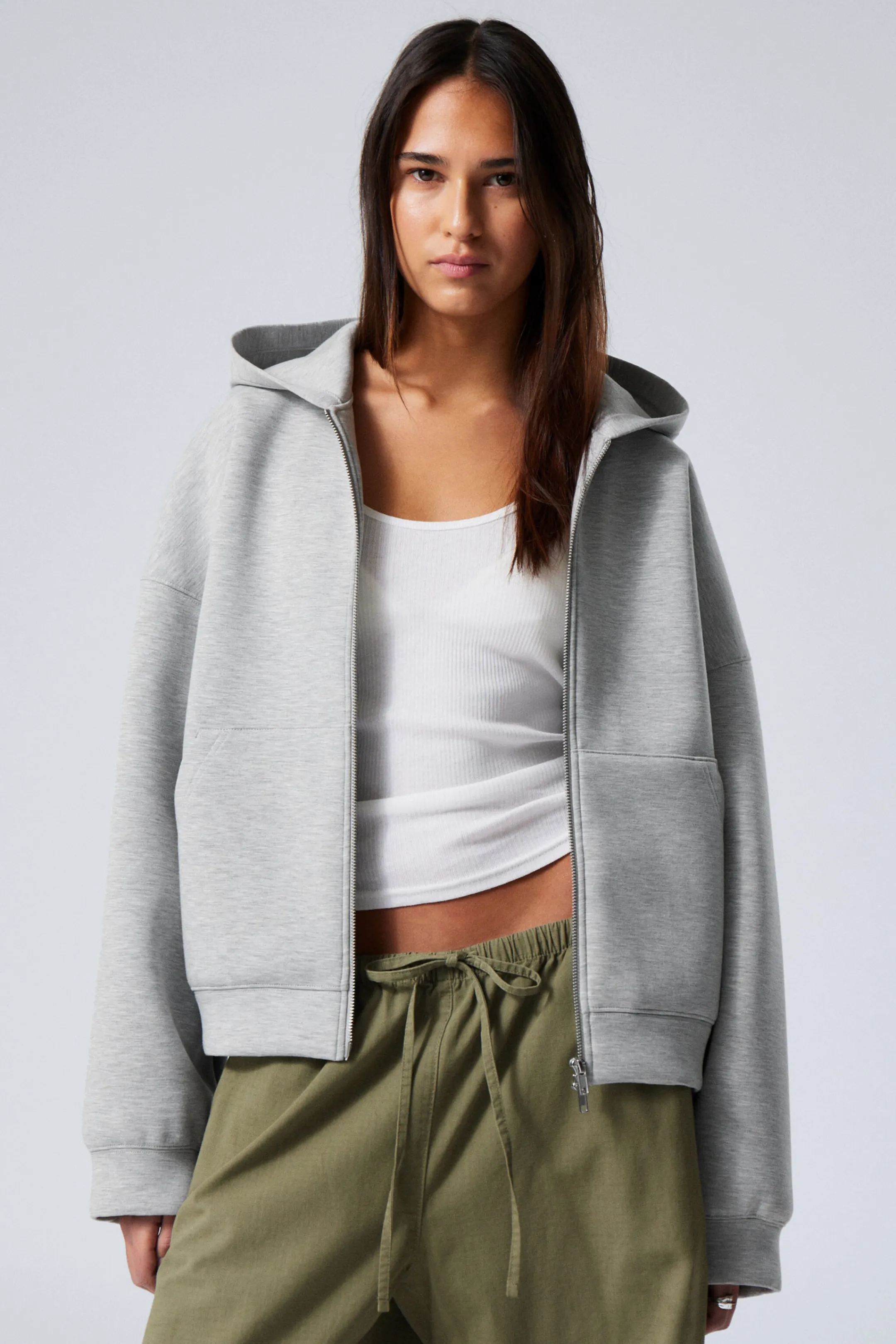 Weekday OVERSIZED SCUBA ZIP-HOODIE>Women Hoodies