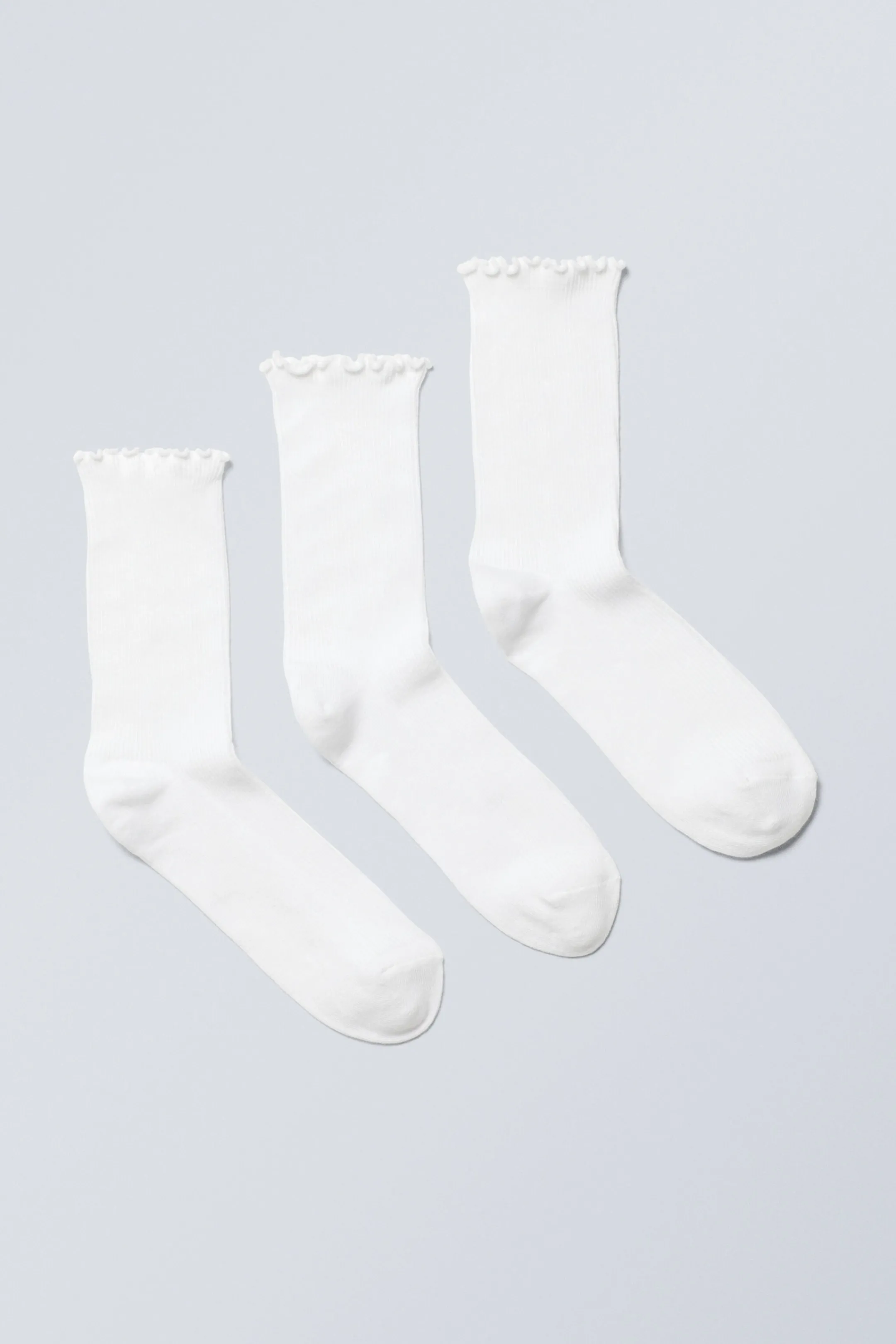 Weekday 3-PACK FRILL EDGE SOCKS>Women Socks