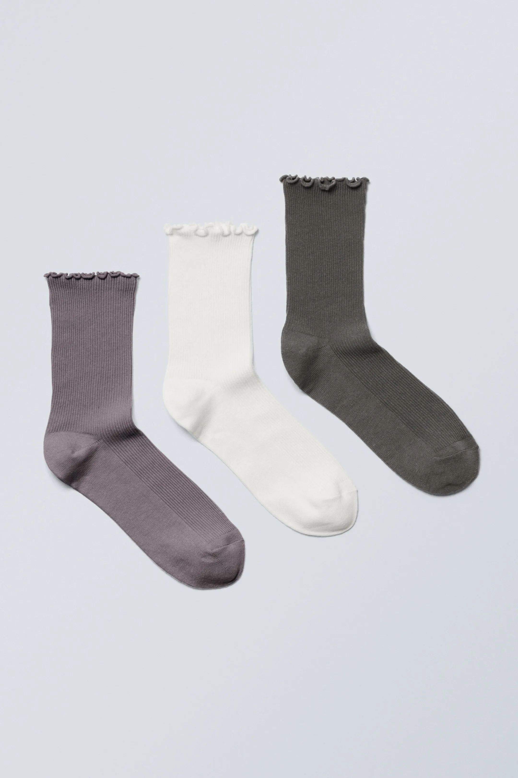 Weekday 3-PACK FRILL EDGE SOCKS>Women Socks