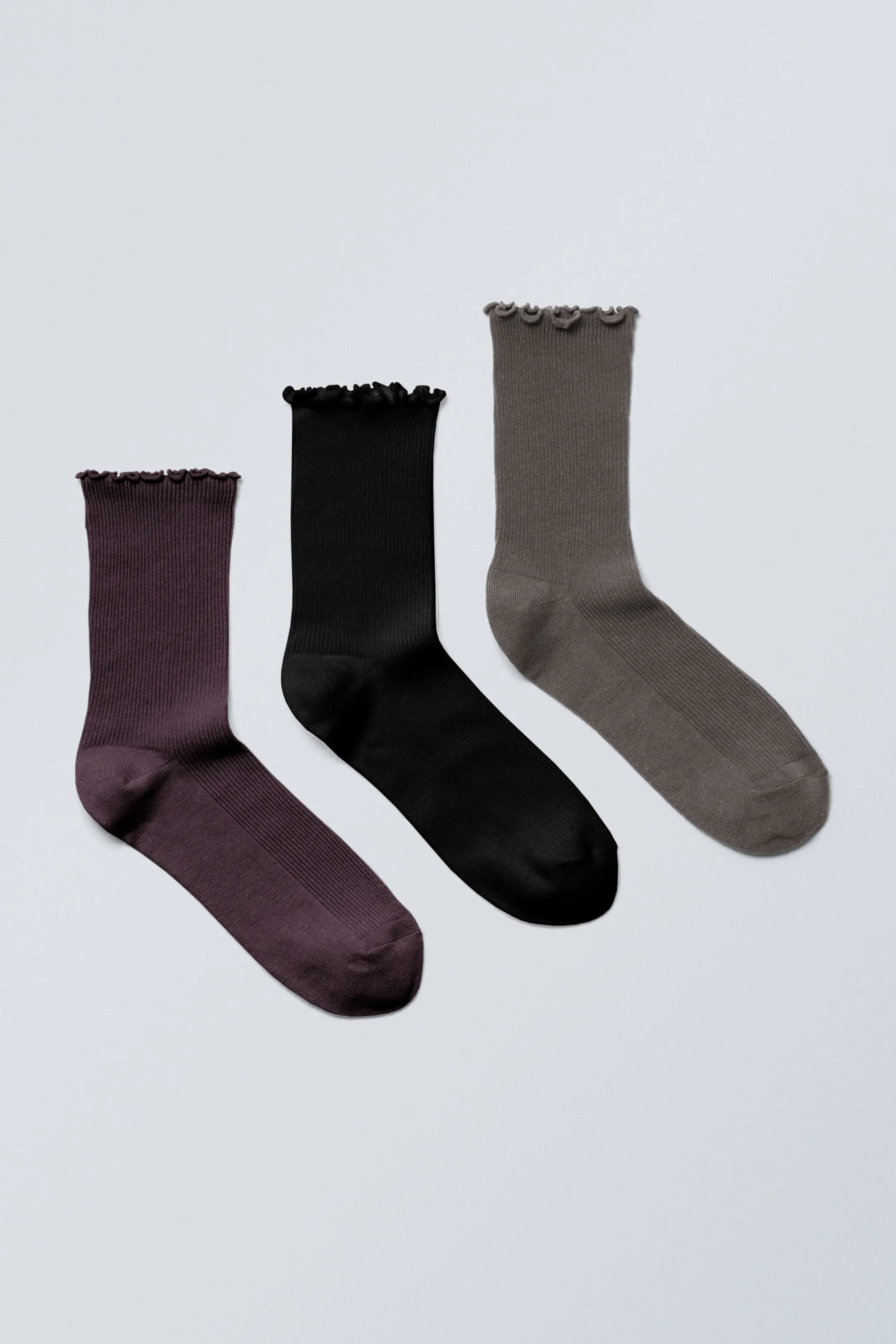 Weekday 3-PACK FRILL EDGE SOCKS>Women Socks