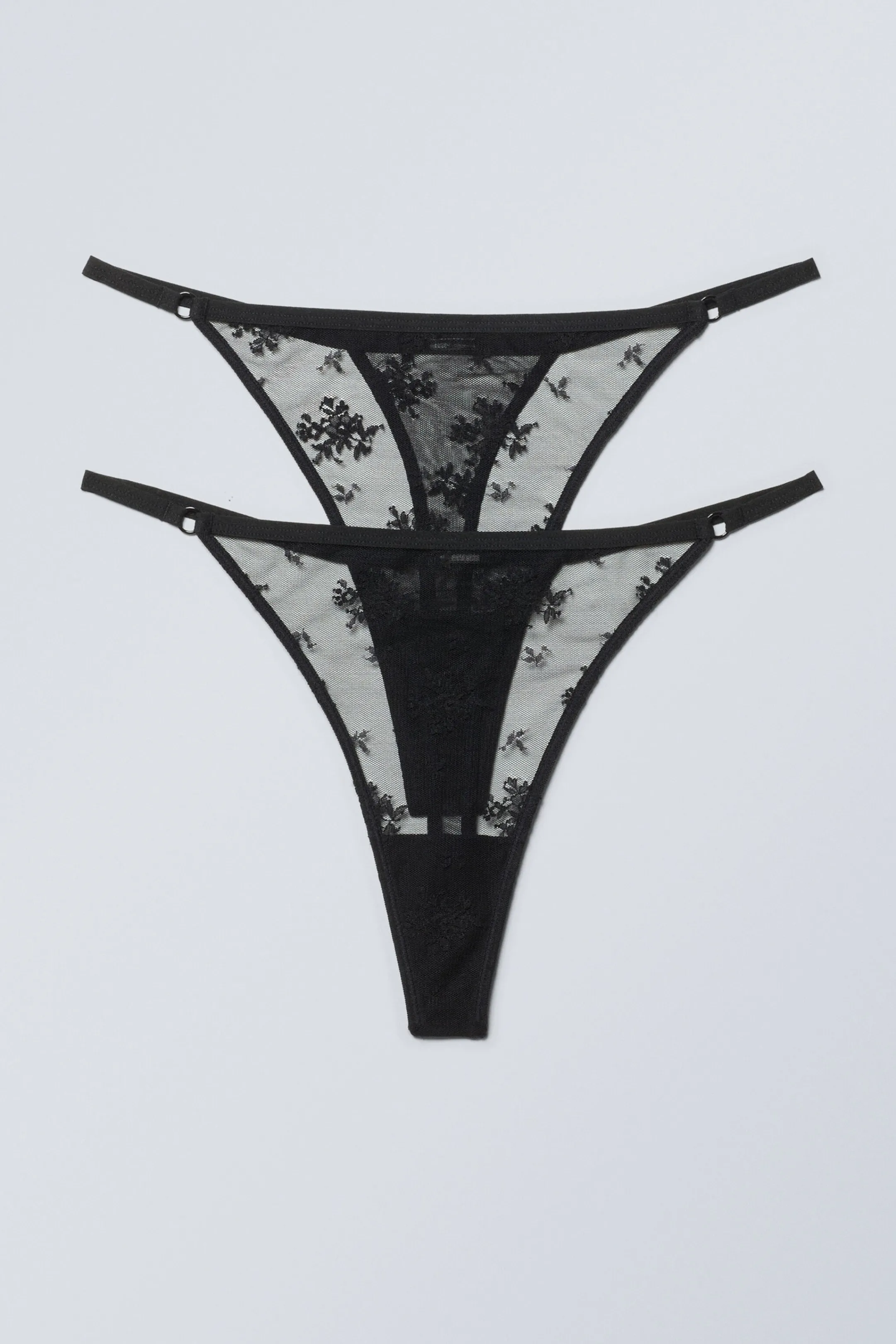 Weekday 2-PACK LACE TANGA THONGS>Women Underwear