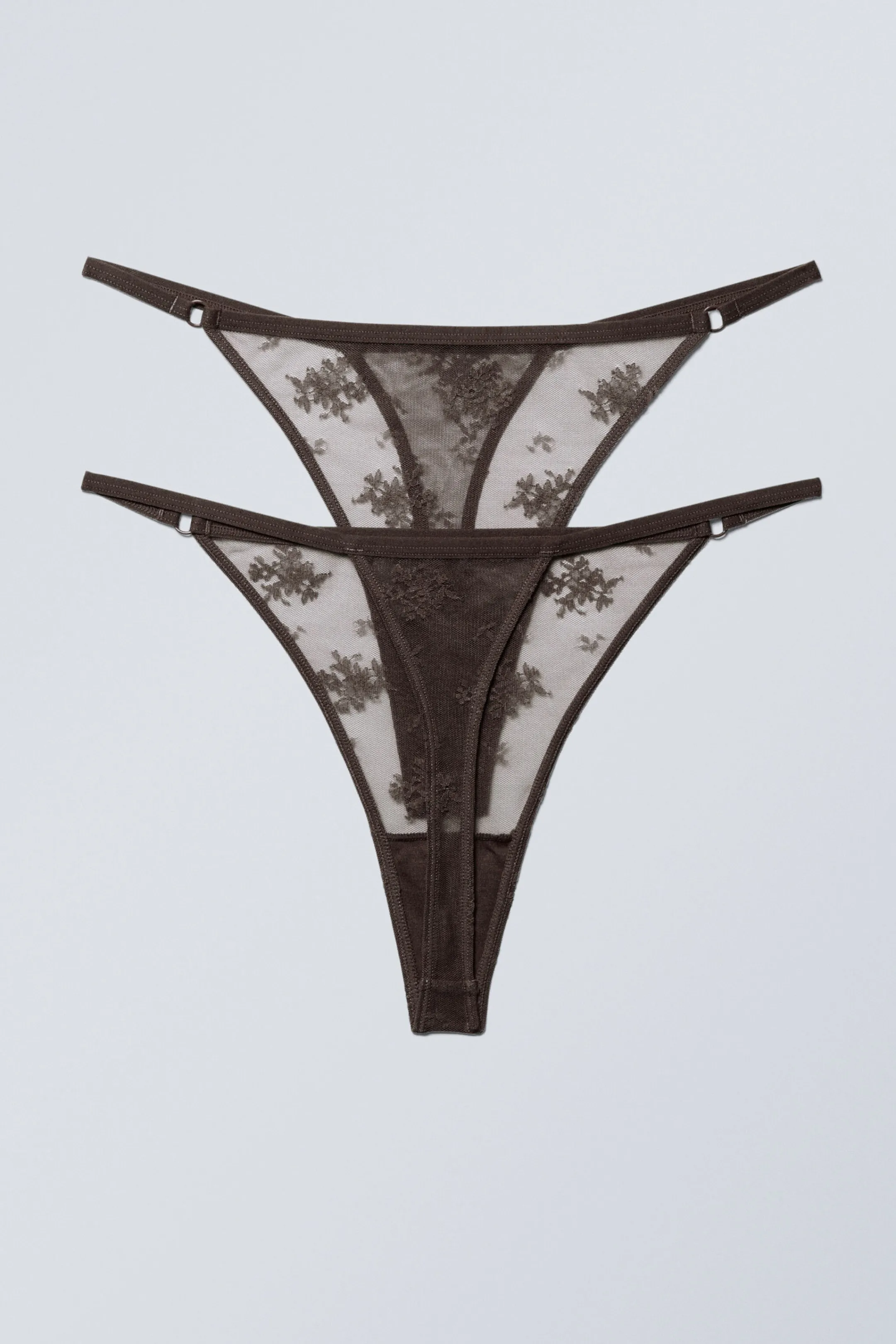 Weekday 2-PACK LACE TANGA THONGS>Women Underwear