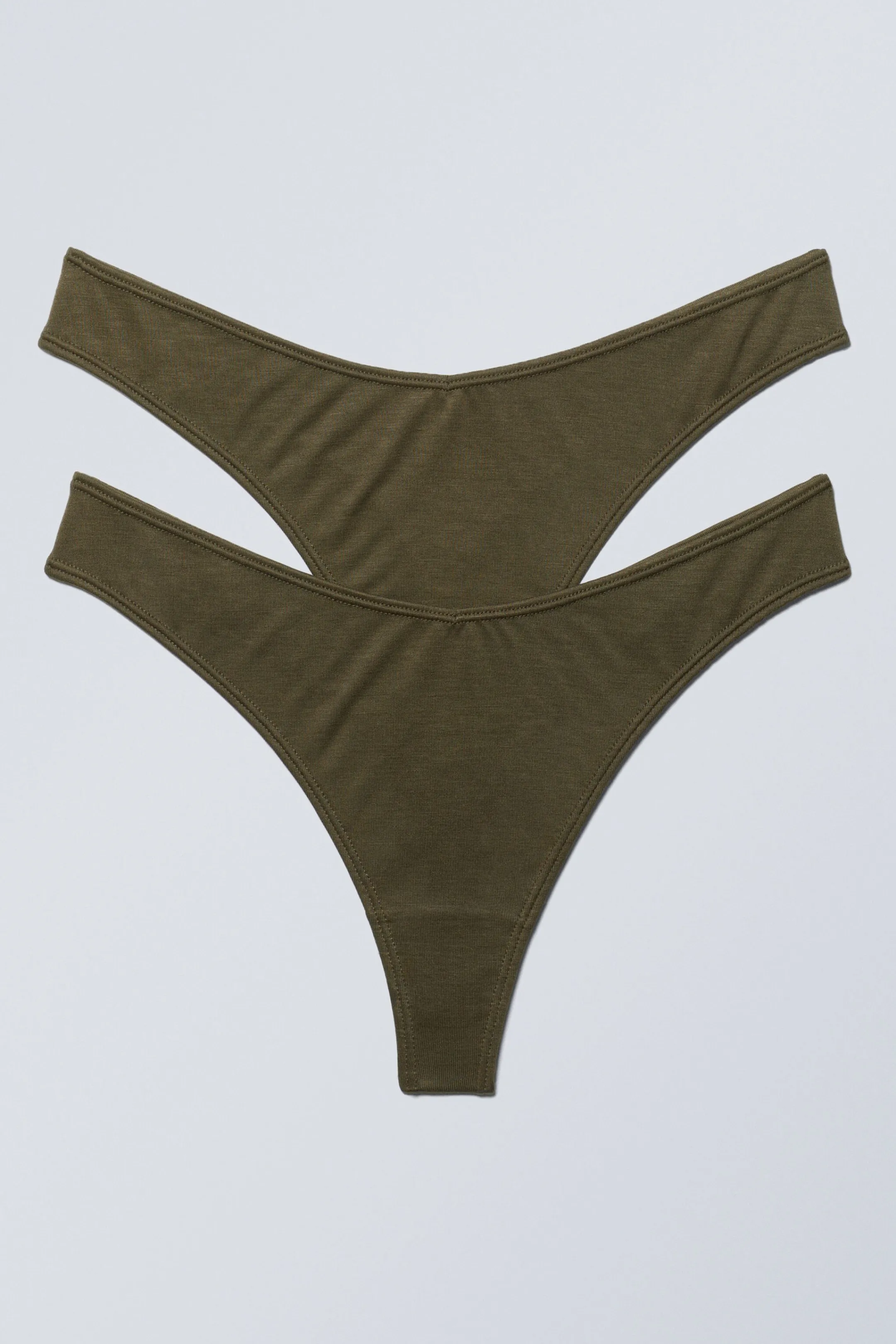 Weekday 2-PACK LOW WAIST MODAL THONGS>Women Underwear