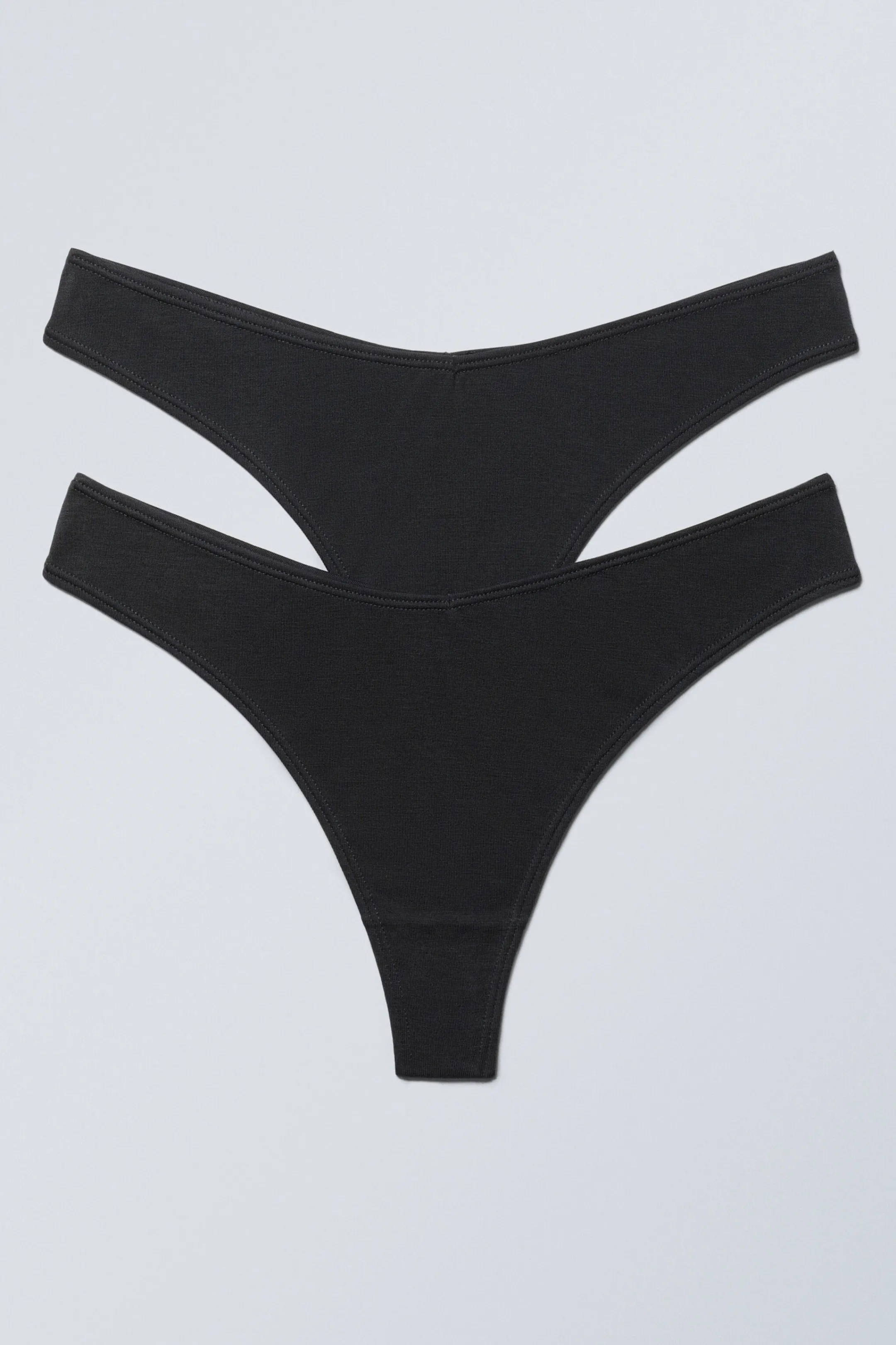 Weekday 2-PACK LOW WAIST MODAL THONGS>Women Underwear