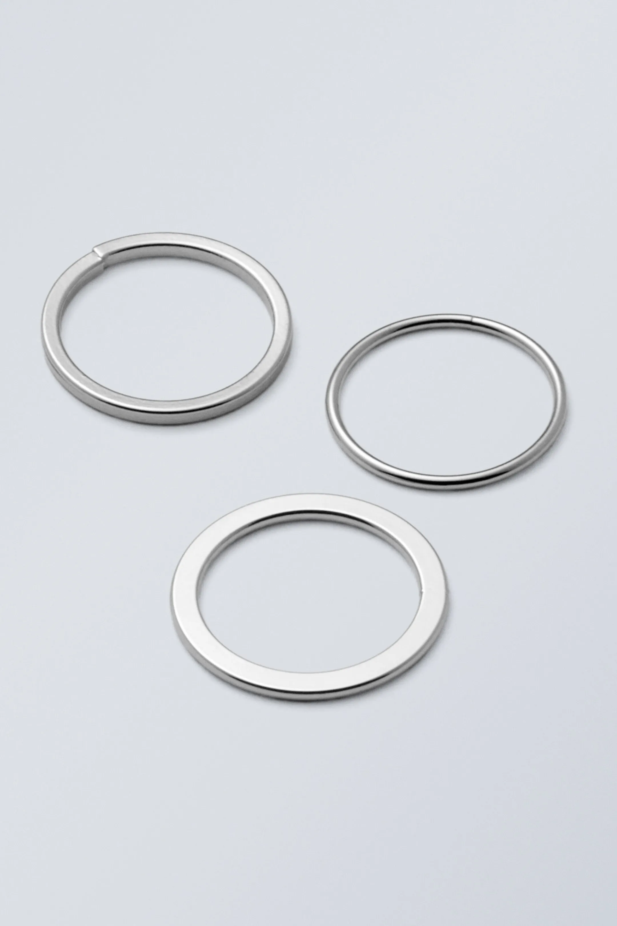 Weekday 3-PACK MINIMAL STEEL RINGS>Women Jewellery