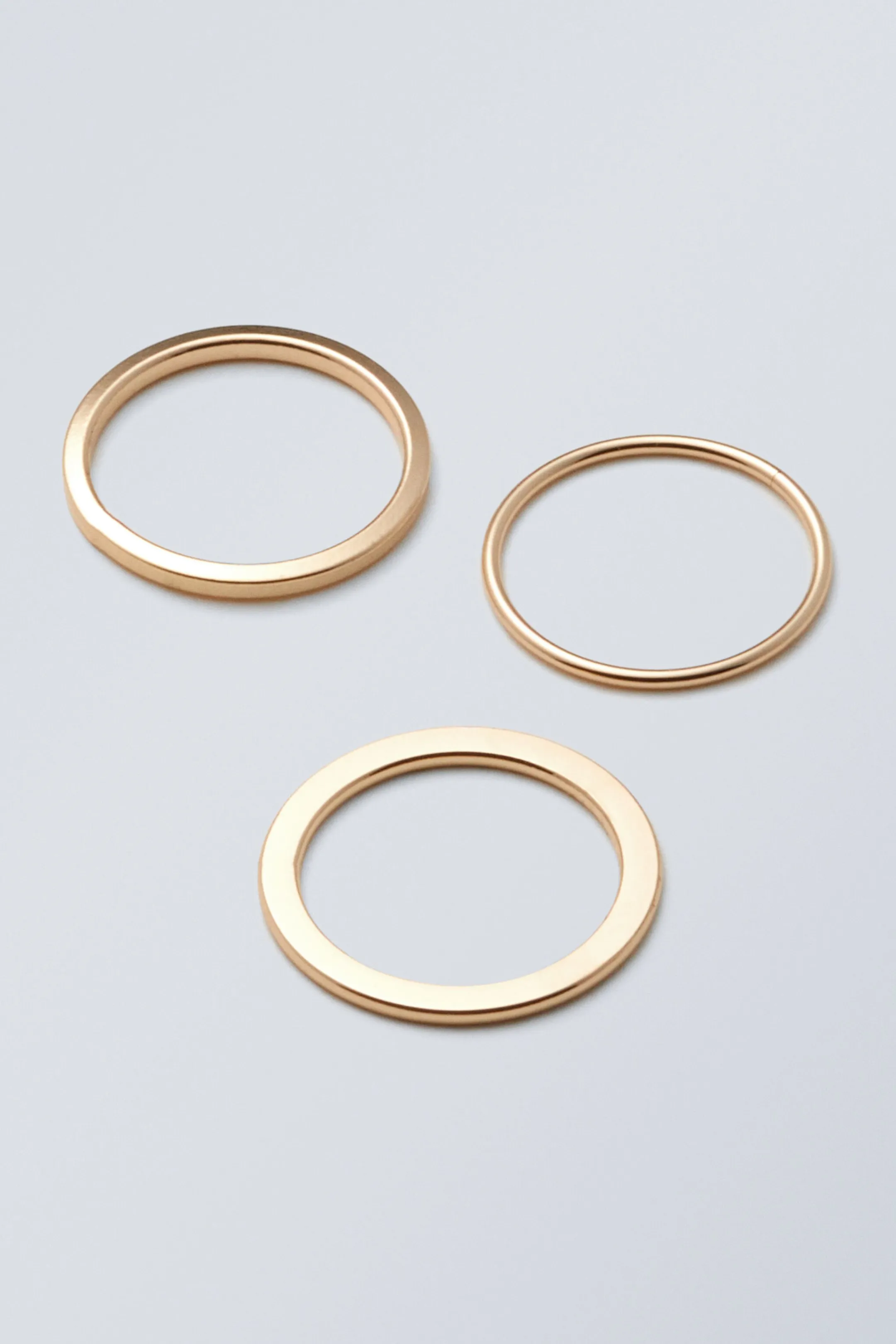 Weekday 3-PACK MINIMAL STEEL RINGS>Women Jewellery