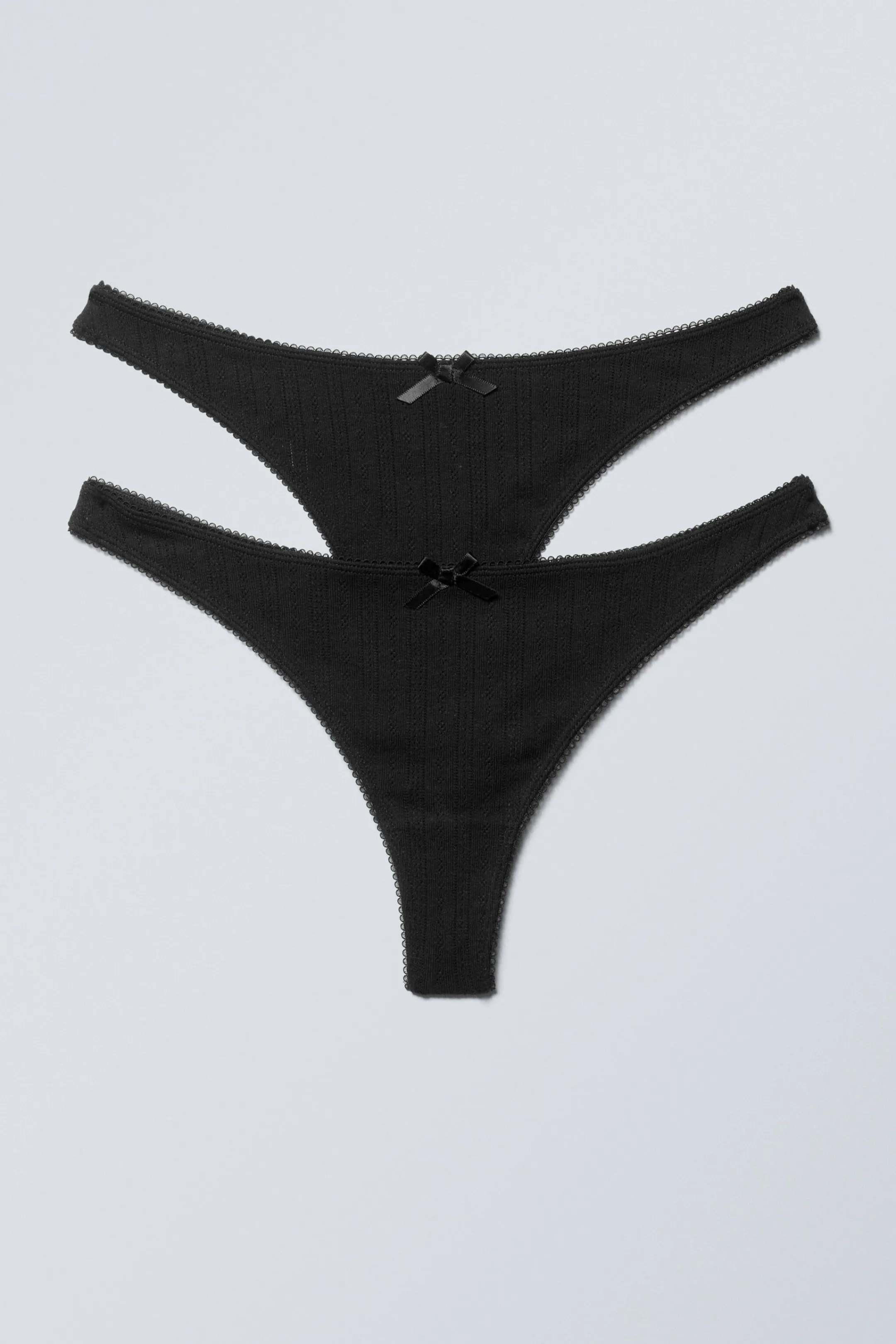 Weekday 2-PACK POINTELLE COTTON THONGS>Women Underwear