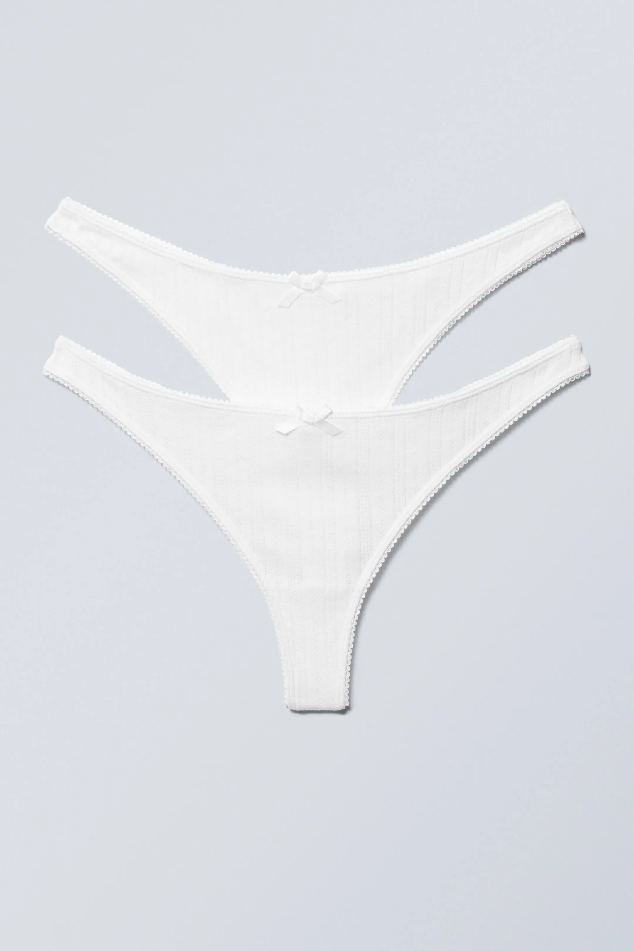 Weekday 2-PACK POINTELLE COTTON THONGS>Women Underwear