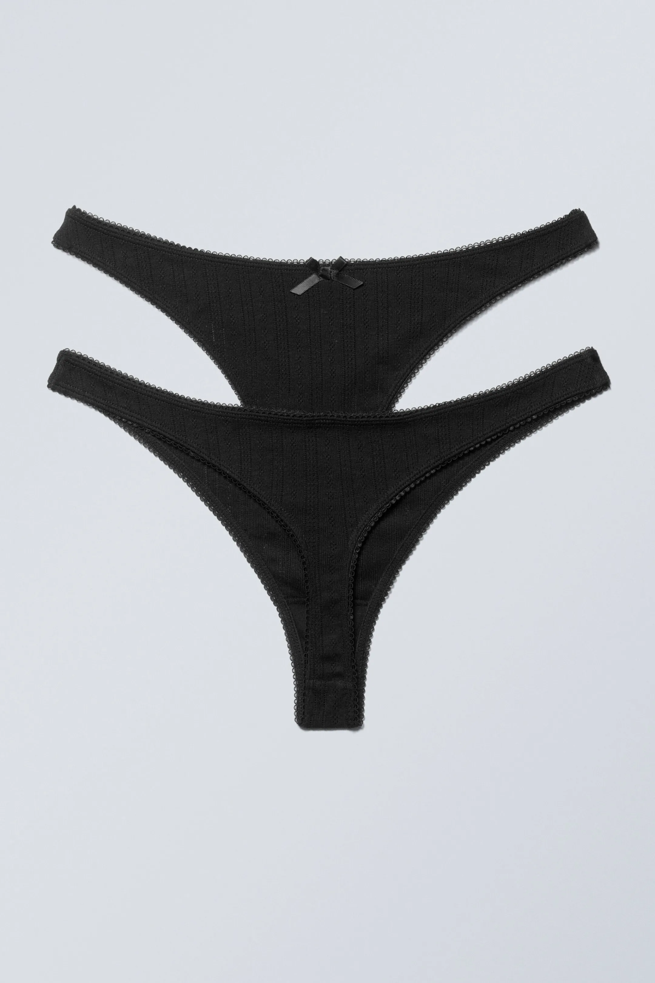 Weekday 2-PACK POINTELLE COTTON THONGS>Women Underwear