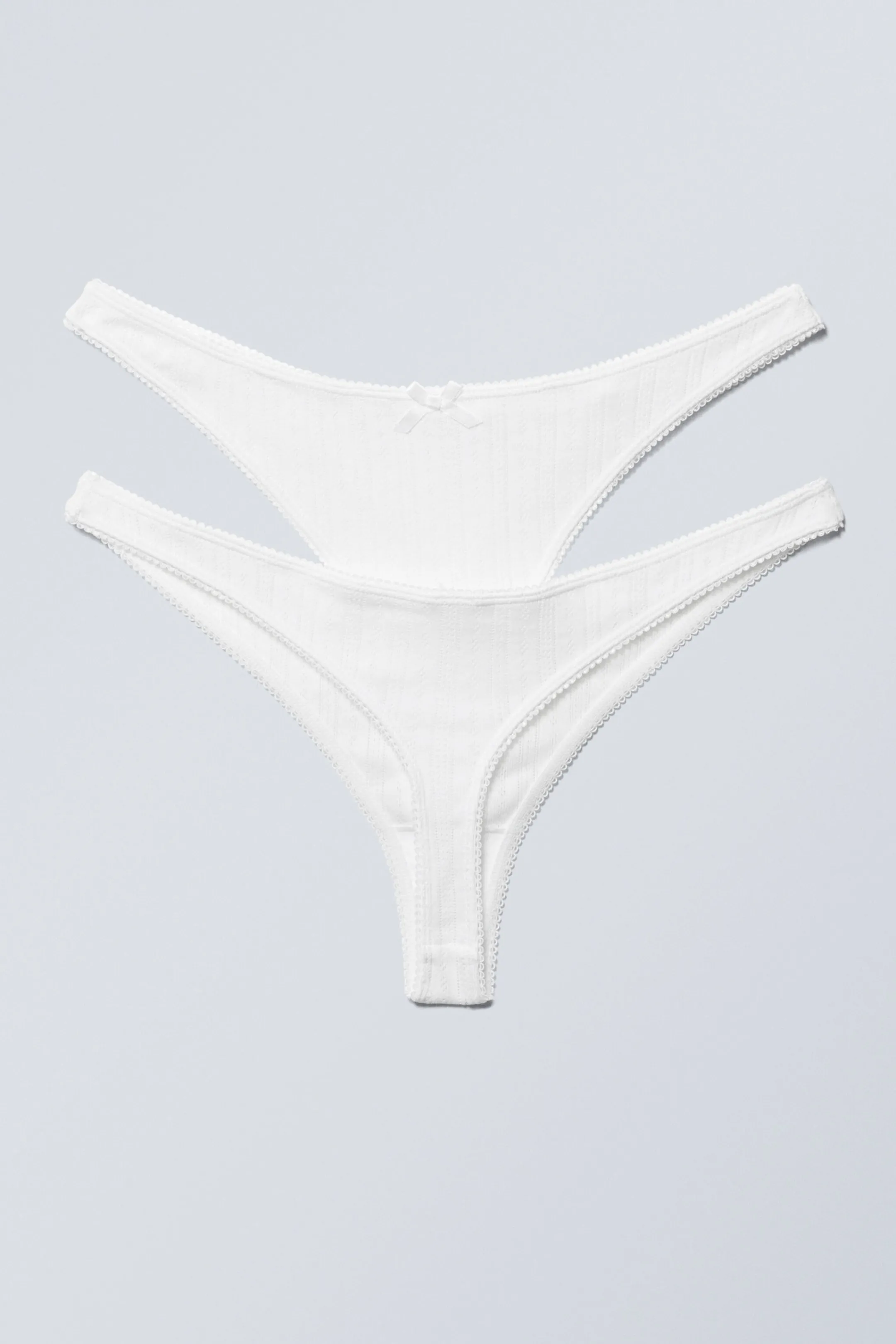 Weekday 2-PACK POINTELLE COTTON THONGS>Women Underwear