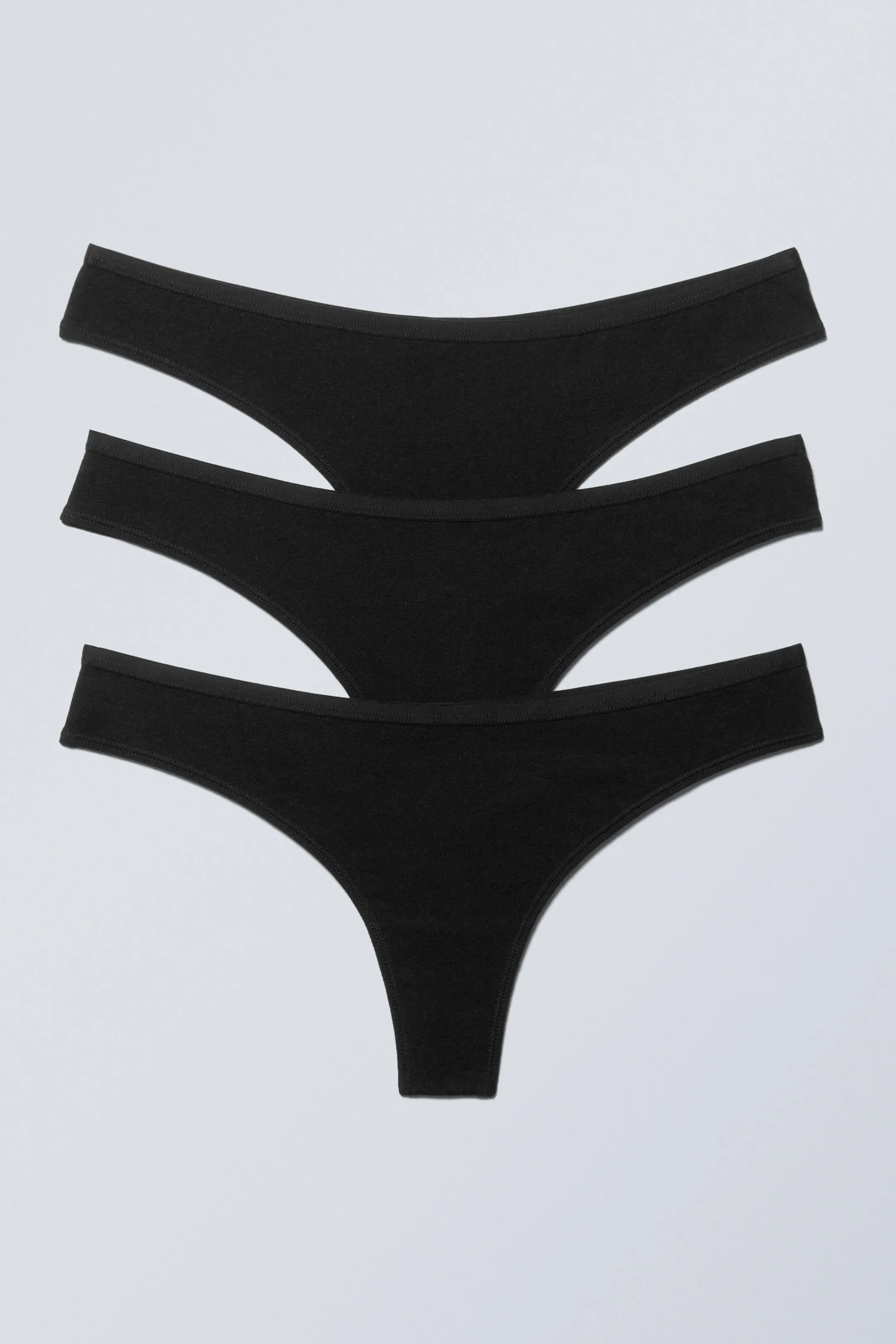 Weekday 3-PACK SOFT COTTON THONGS>Women Underwear