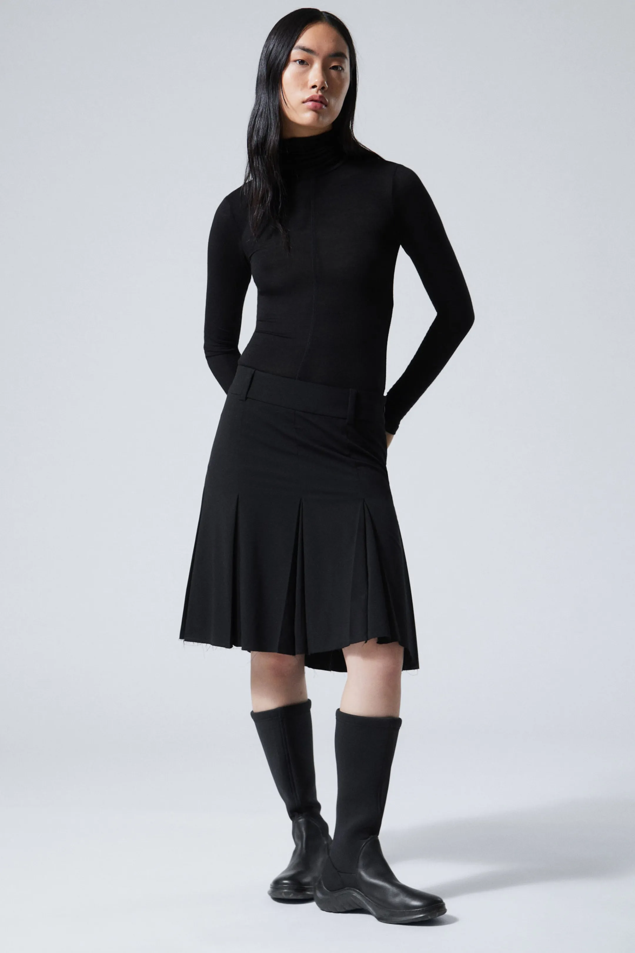 Weekday PLEATED MIDI SUITING SKIRT>Women Skirts