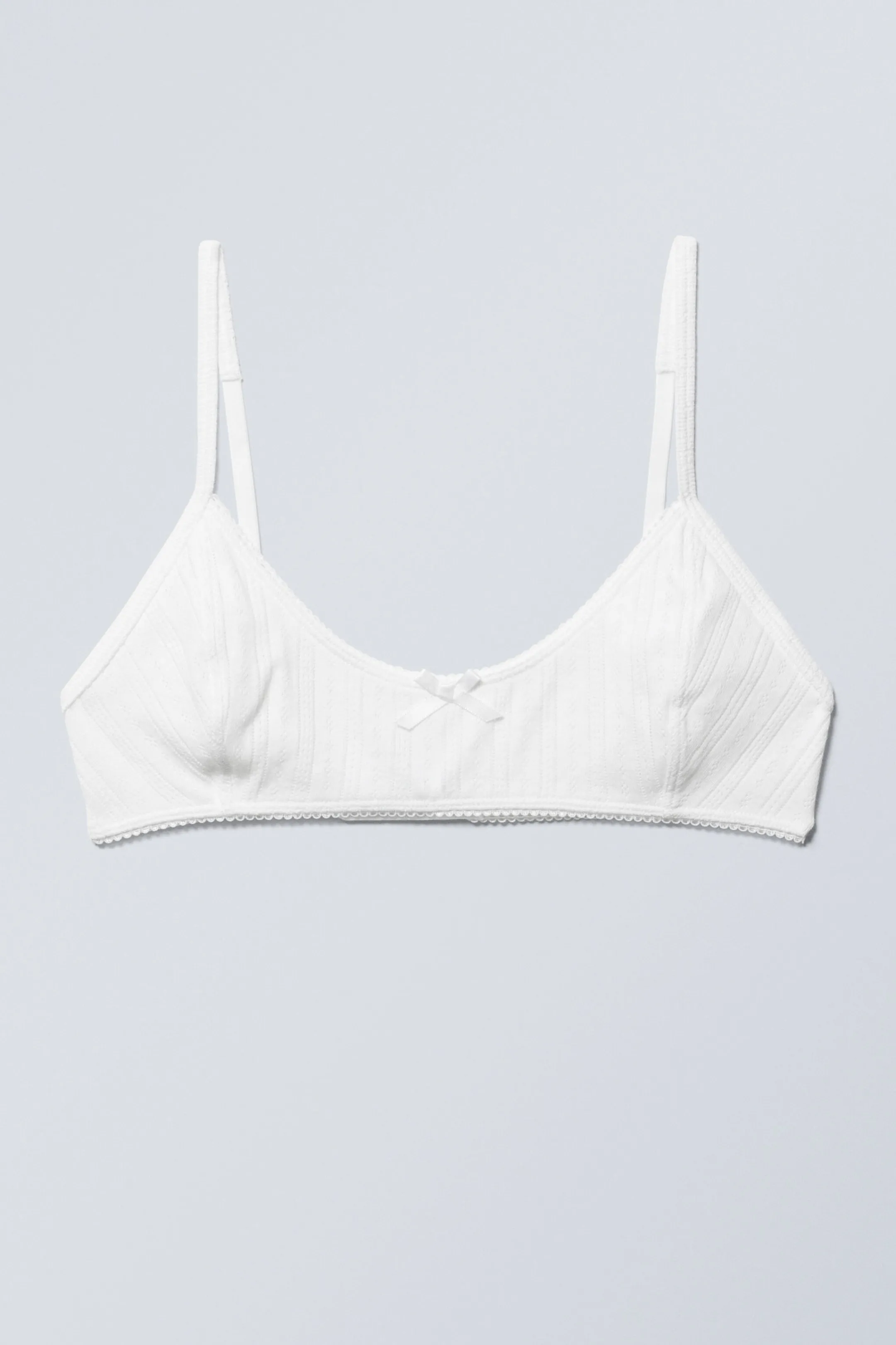 Weekday POINTELLE SCOOPED COTTON BRA>Women Underwear