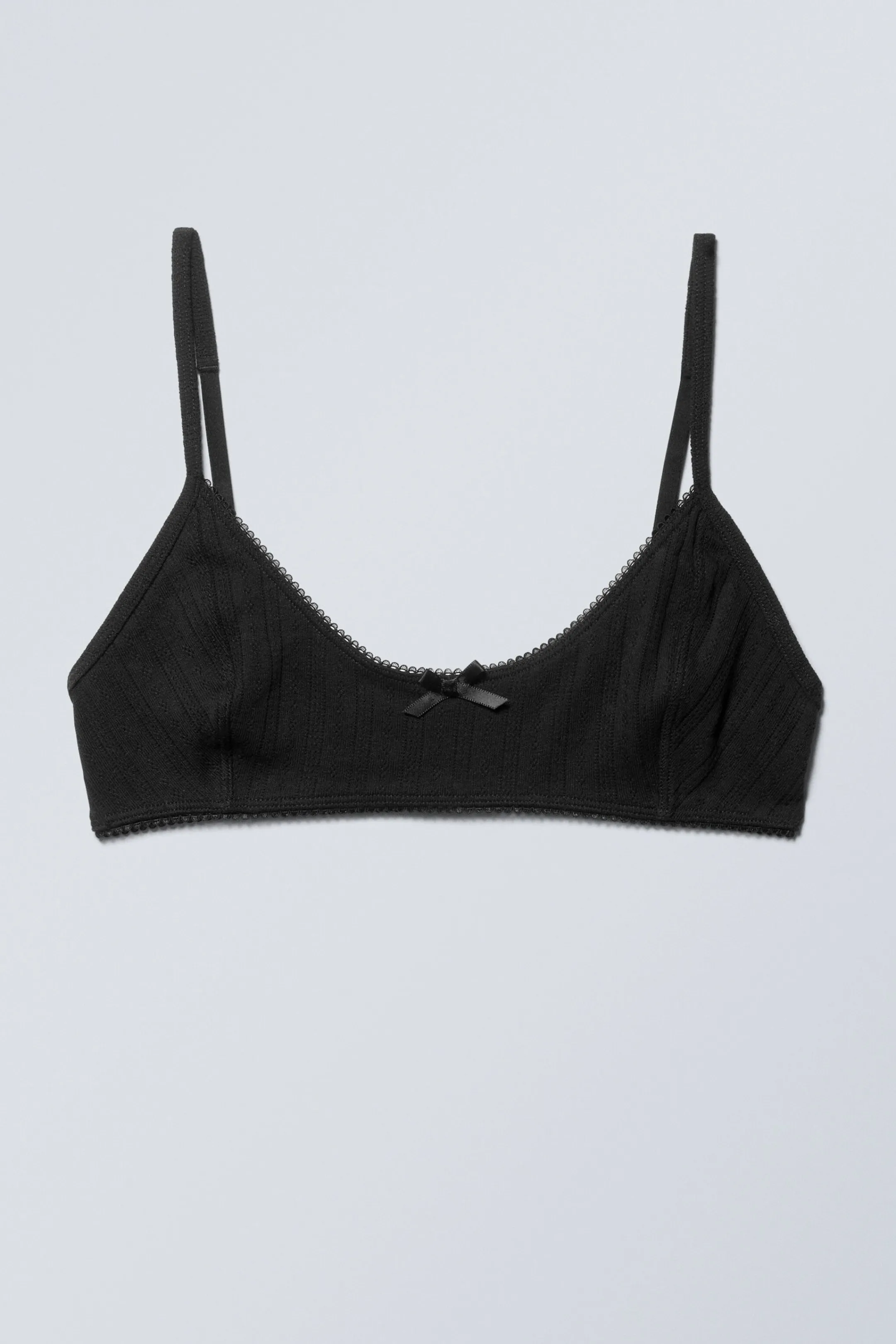 Weekday POINTELLE SCOOPED COTTON BRA>Women Underwear