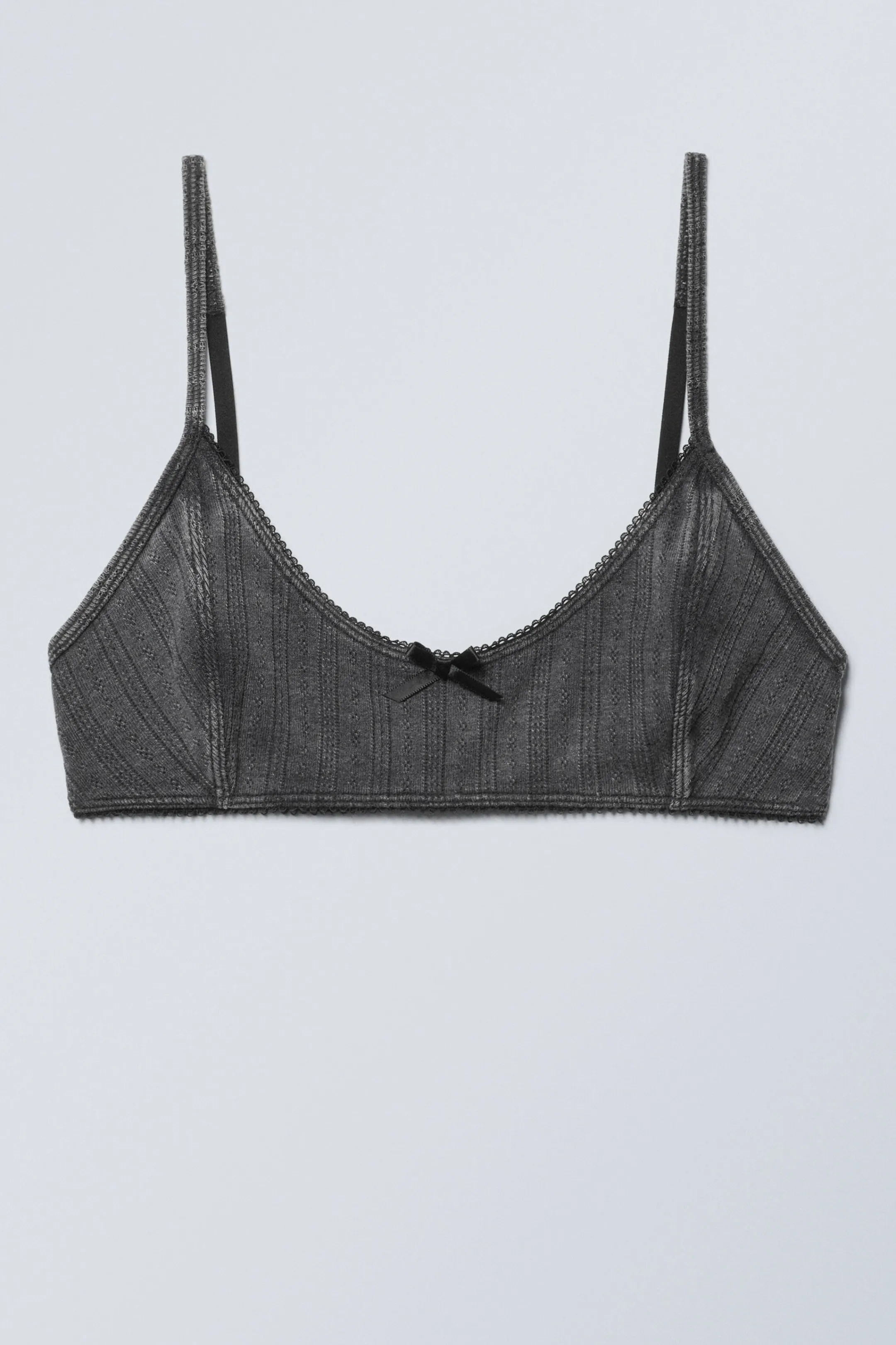 Weekday POINTELLE SCOOPED COTTON BRA>Women Underwear